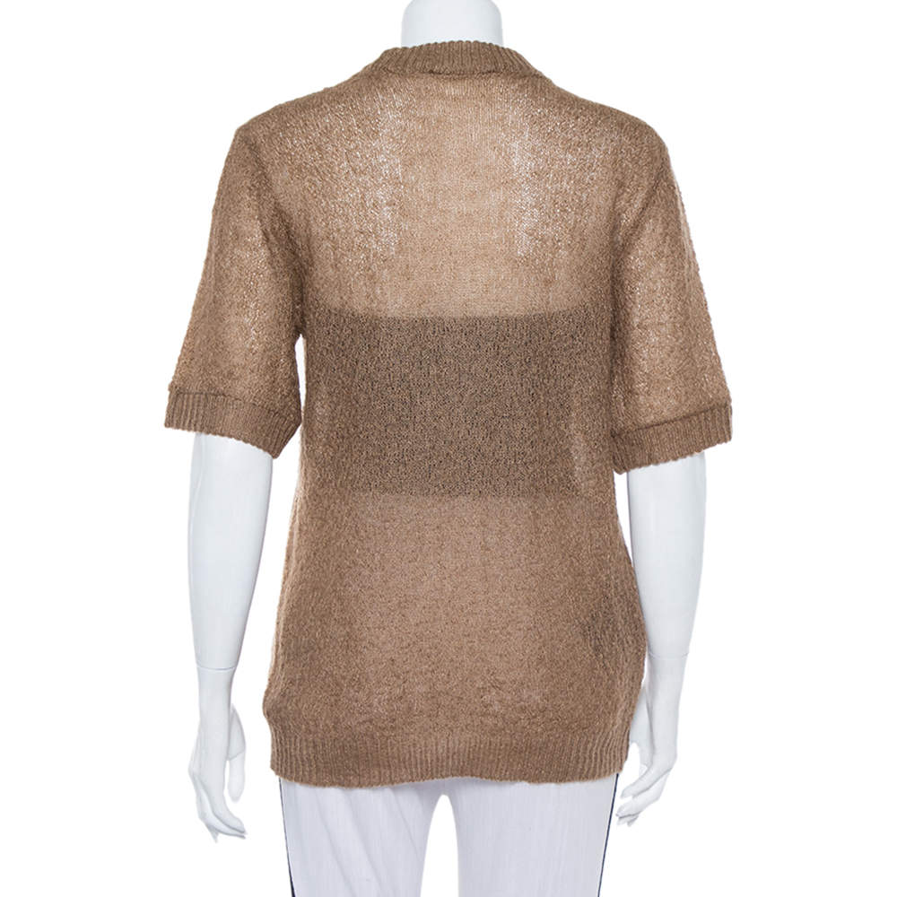 Prada Camel Brown Mohair Sweater M Prada | TLC