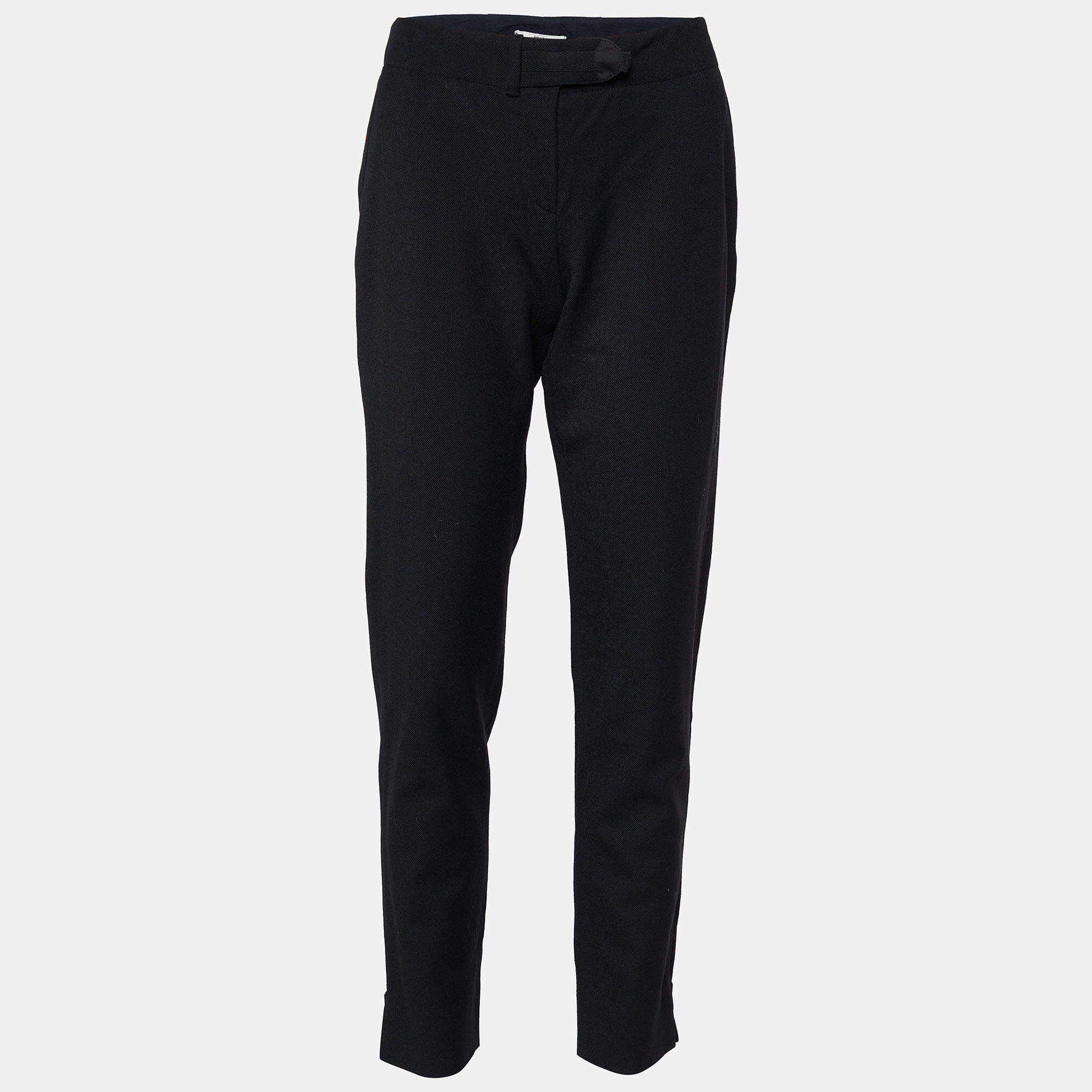 Prada Black Wool Tapered Leg Pants S