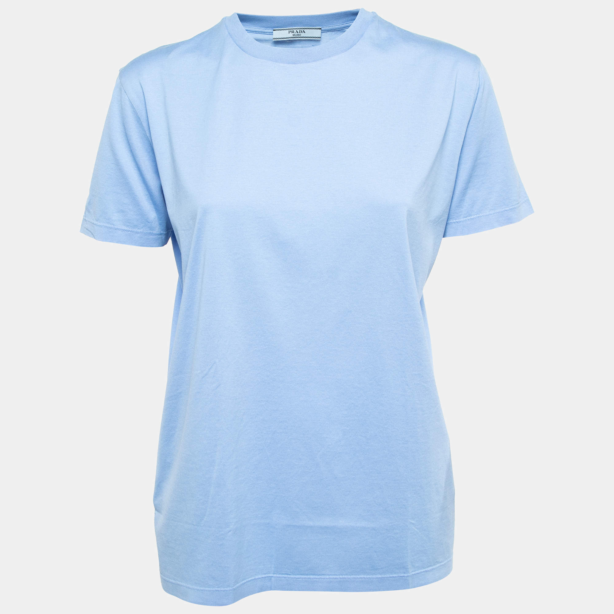 Tシャツ・カットソー PRADA Women Tops P24P2ROOO17BH Blue luxury-women-prada-used-