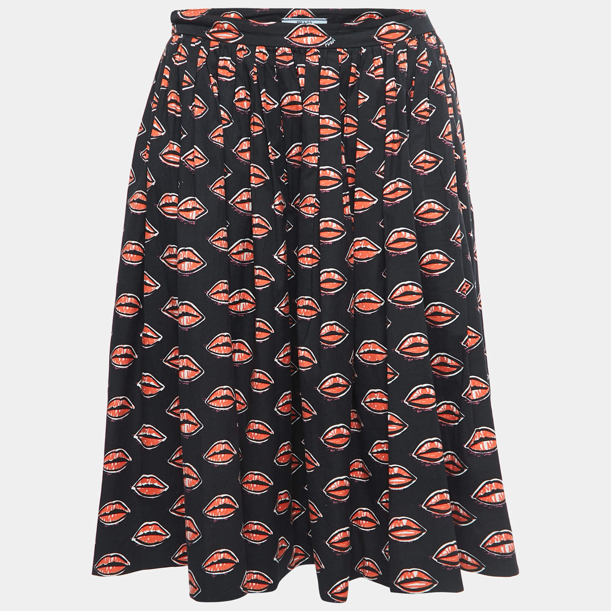 スカート PRADA DARK BROWN COTTON SKIRT Ebony Reversible Cotton Jersey And Re-nylon Skirt | PRADA