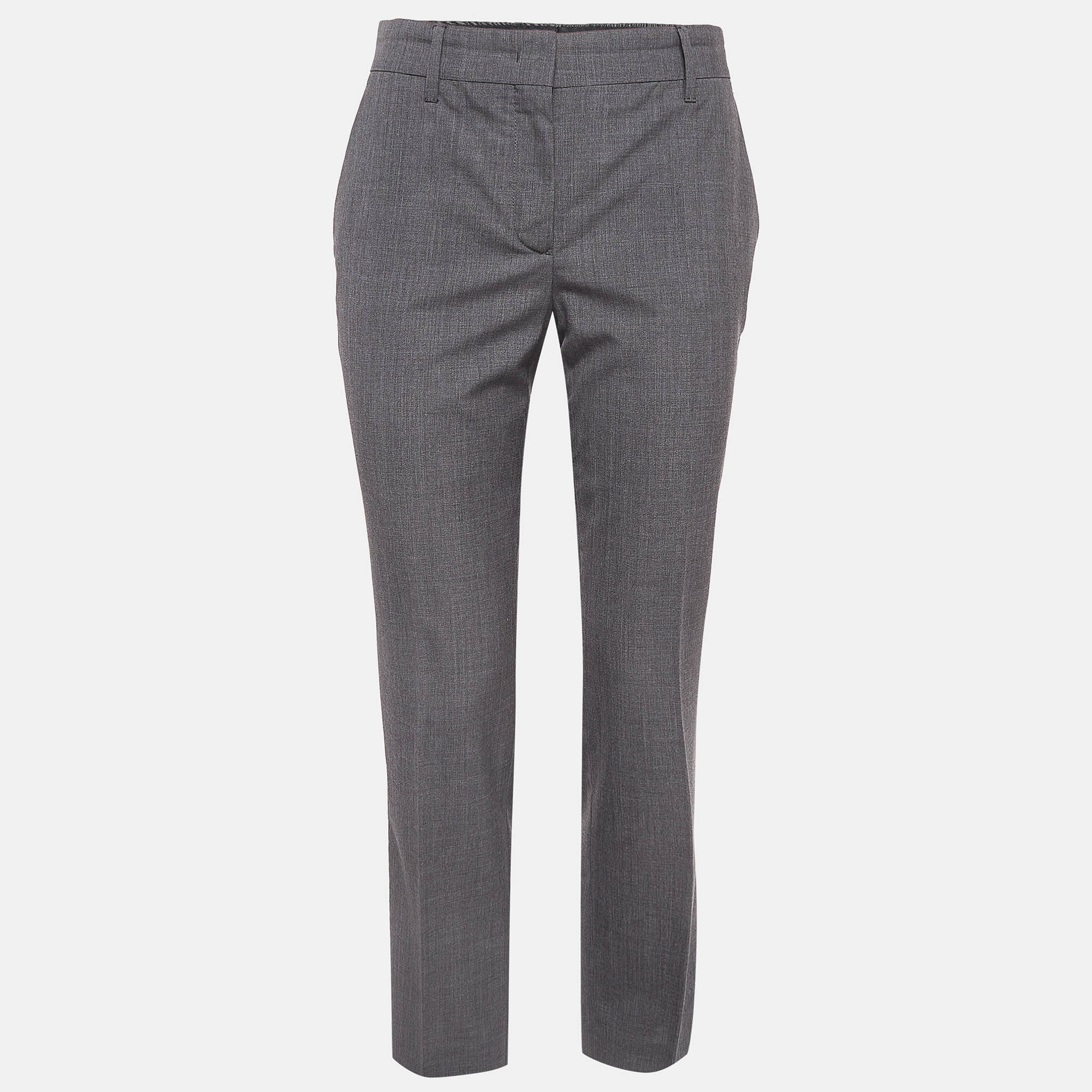 Prada Grey Wool Formal Trousers S