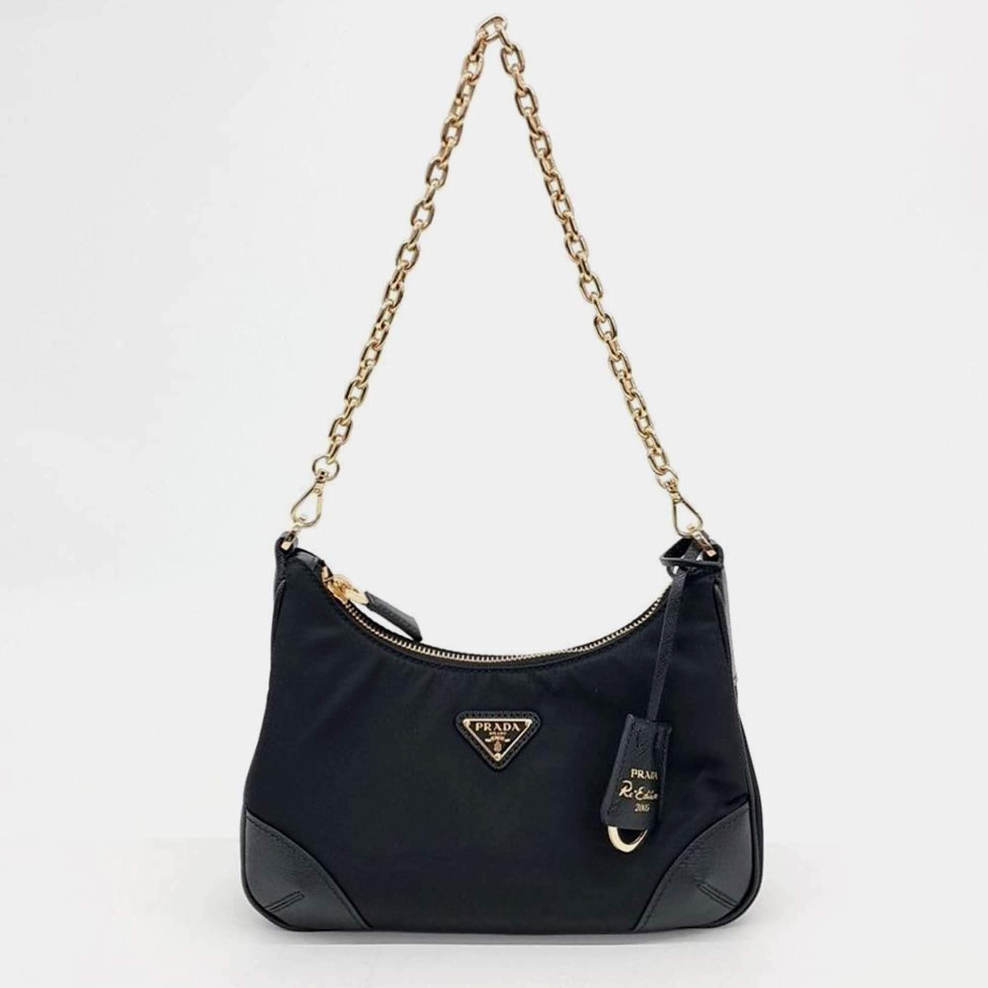 Prada Tesuto Chain Strap Hobo Bag