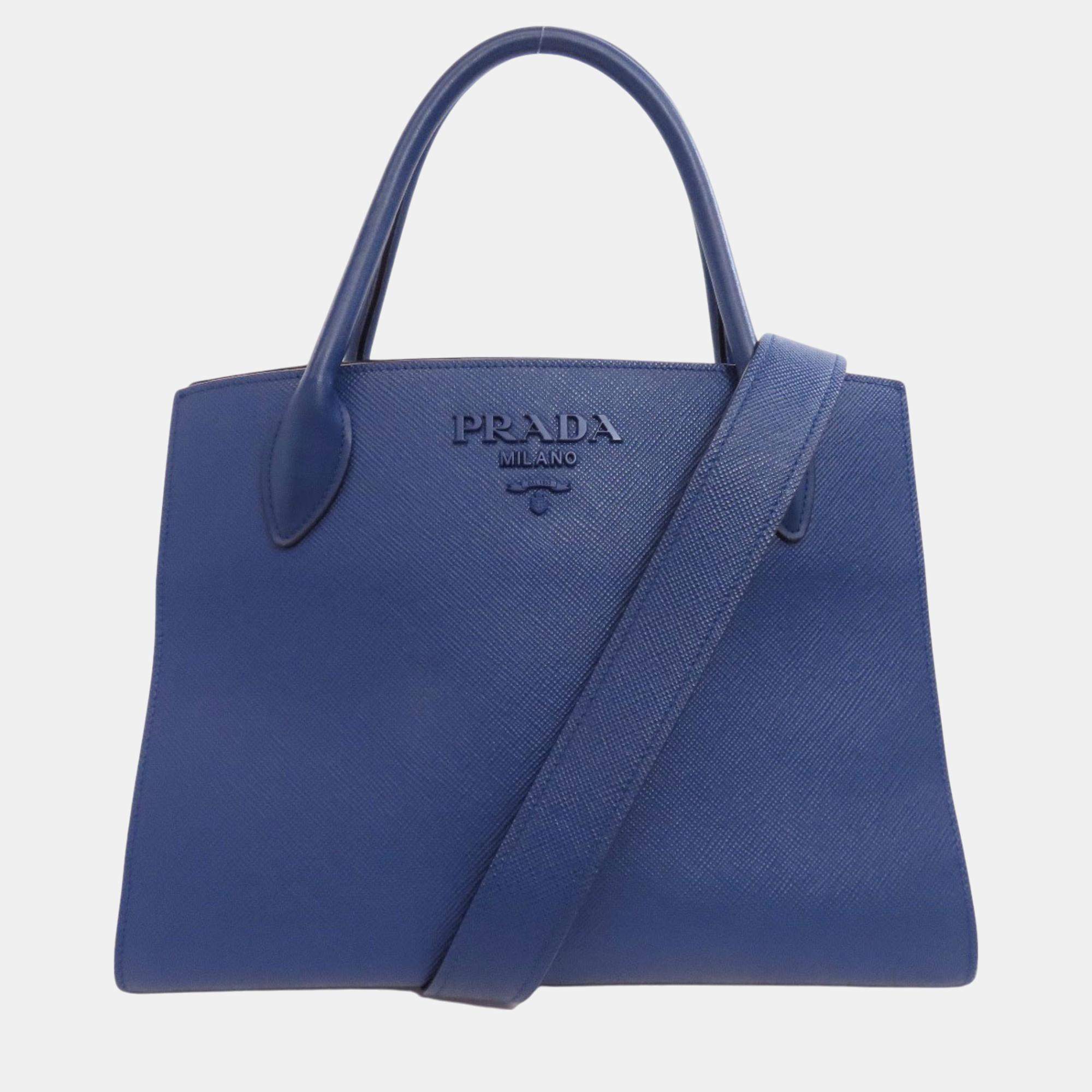 Prada Leather Saffiano Tote Bag