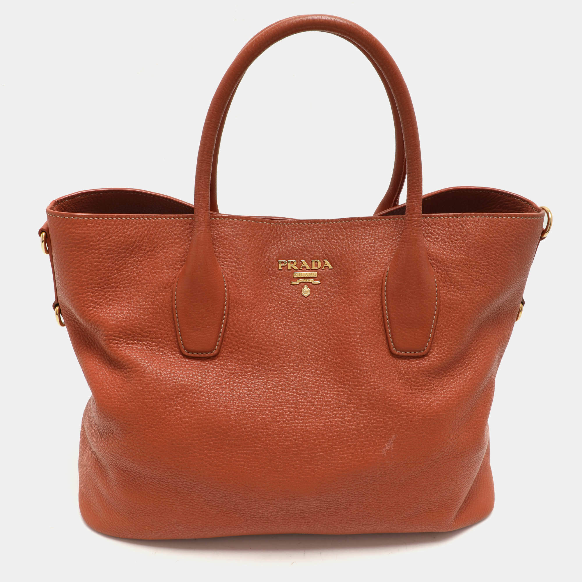 Pre Owned Prada Brown Leather Tote