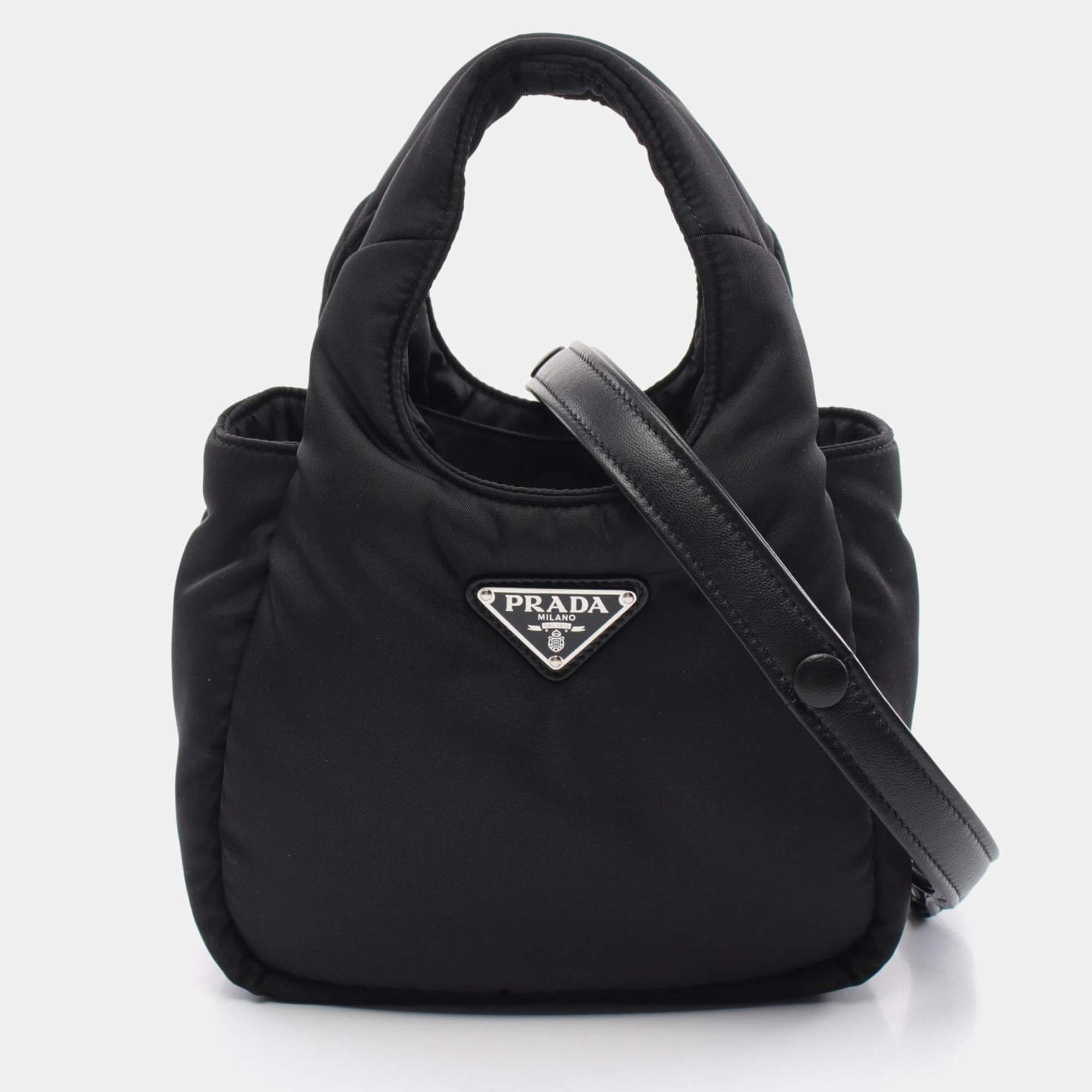 Prada Black Nylon Soft Re-Nylon Padded Bag