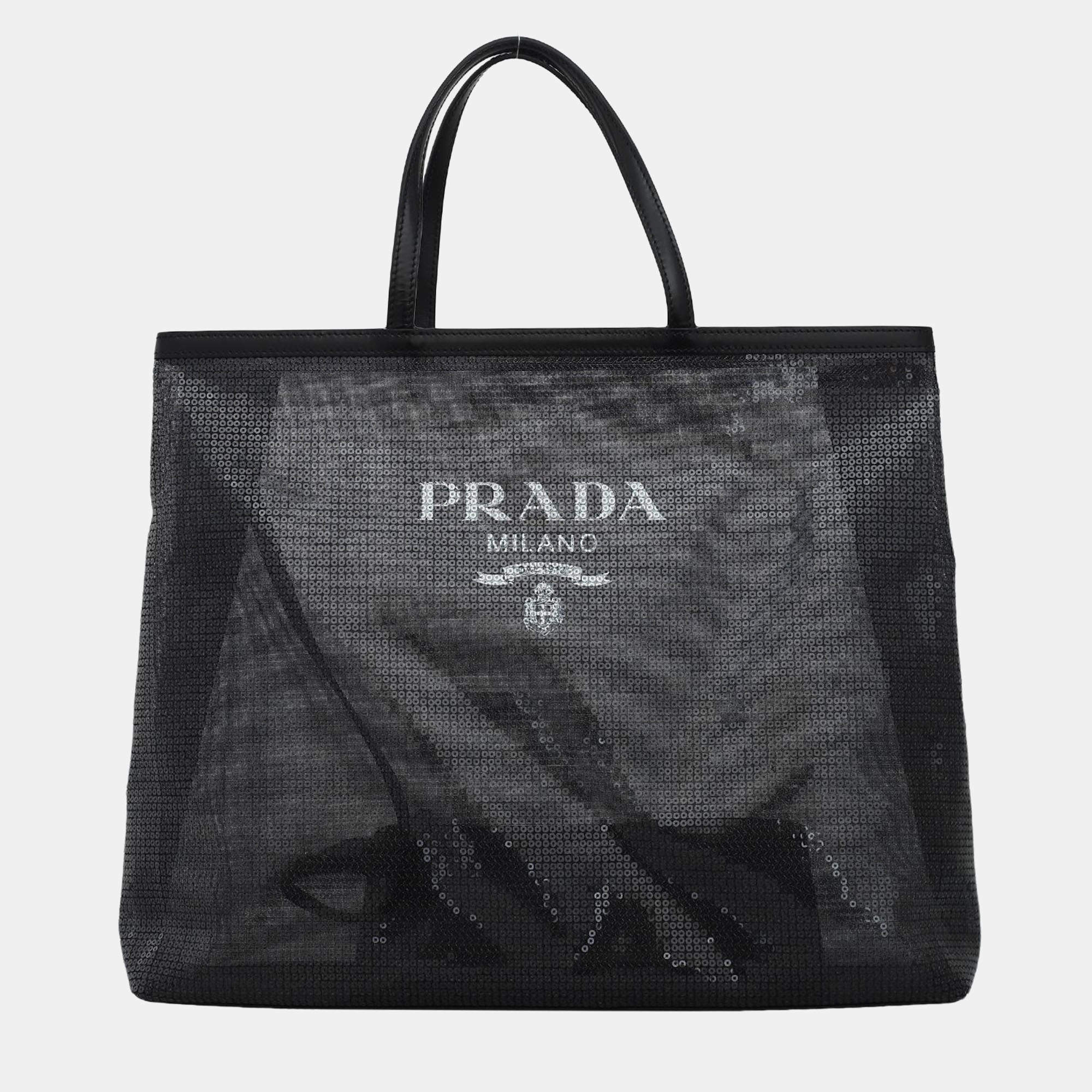 Prada Sequin Mesh Shopping Bag