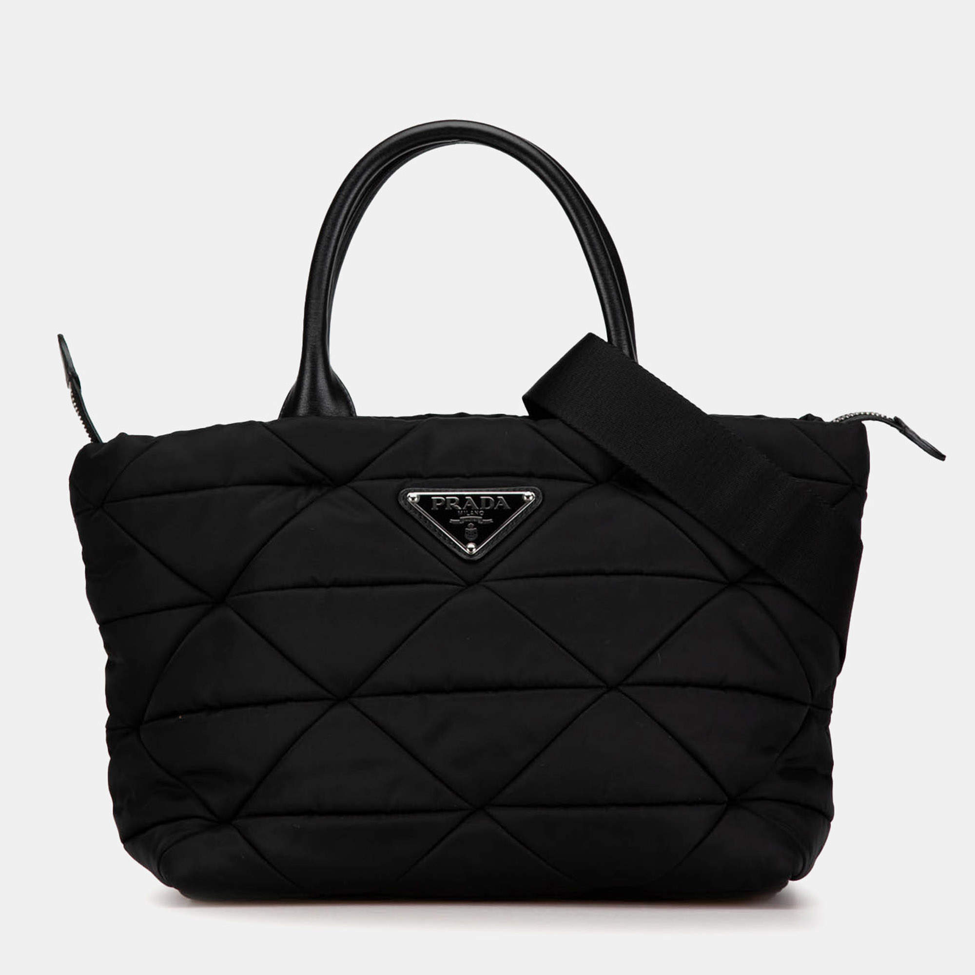 Prada Black Re Nylon Padded Satchel