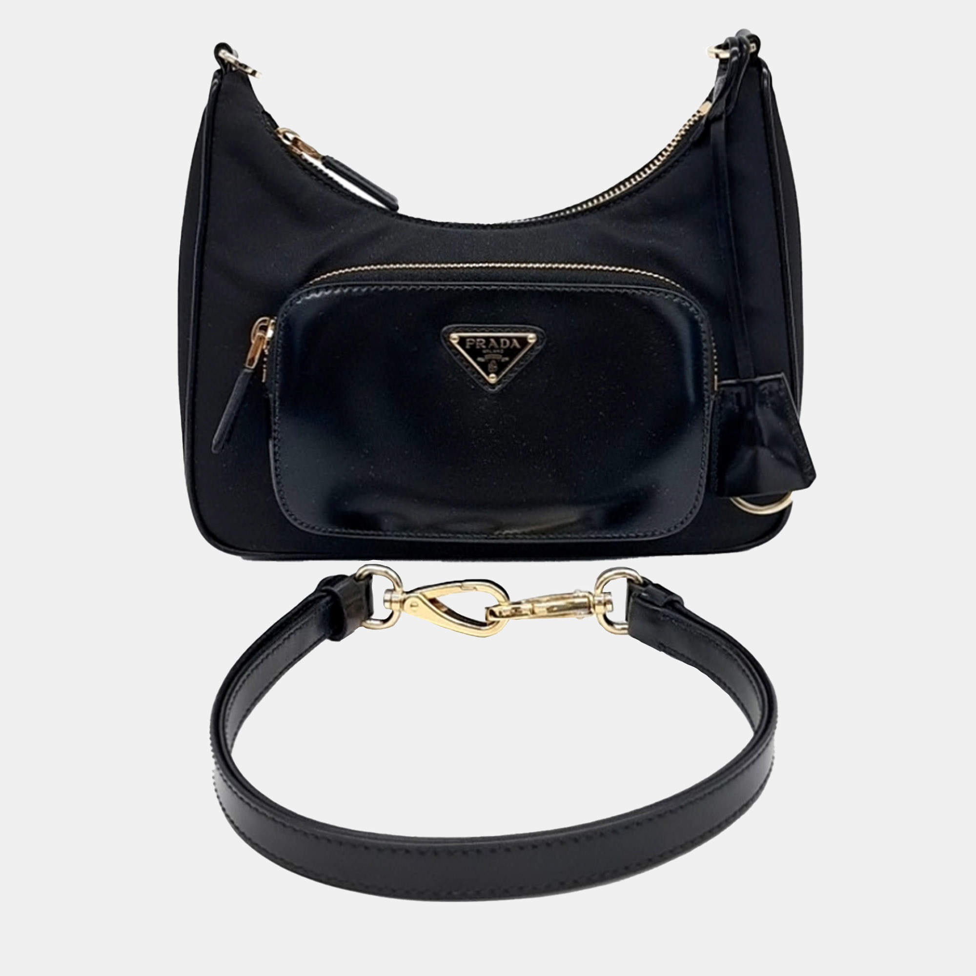 Prada Black Quilted Nylon Pushlock Shoulder Bag Prada | TLC