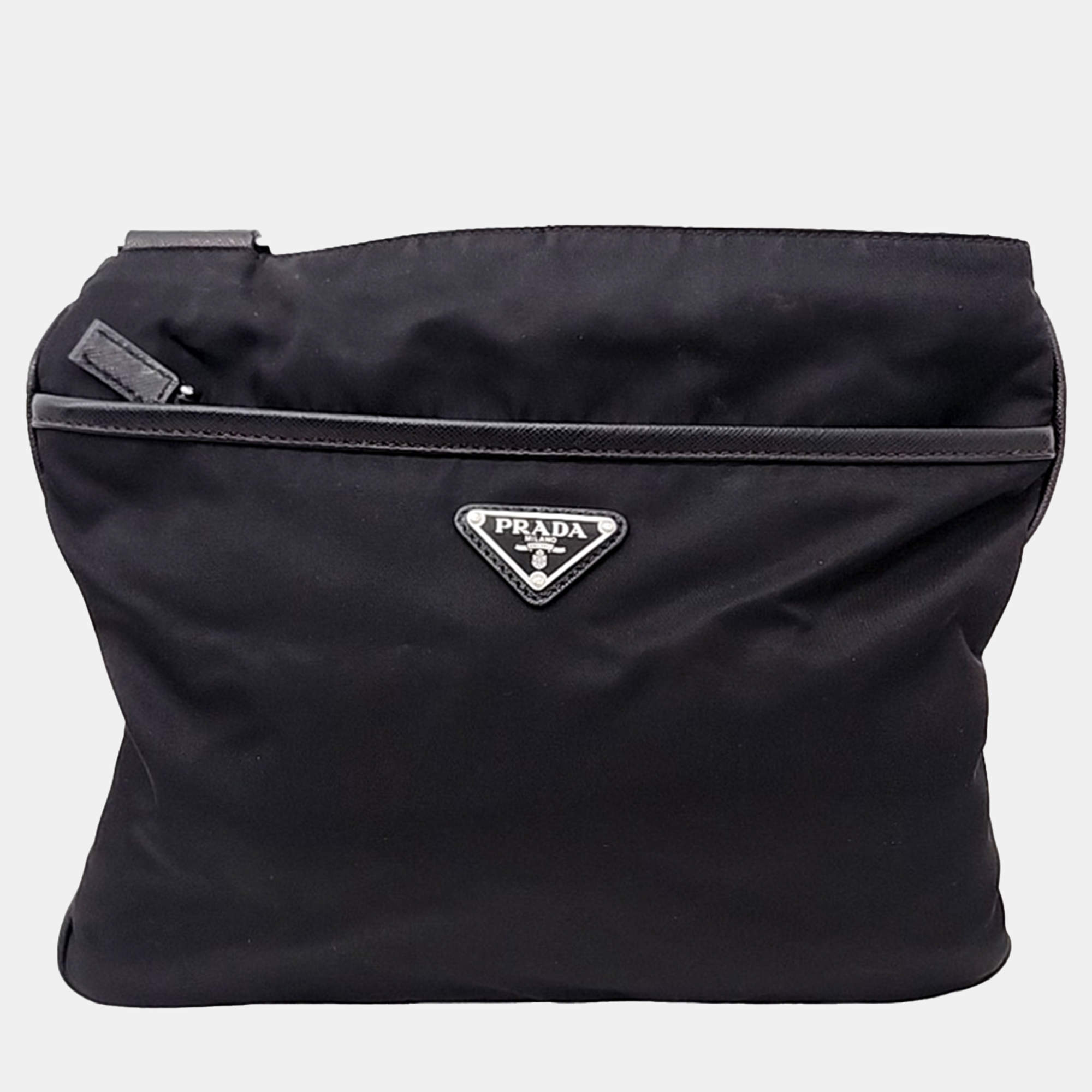 Prada Black Fabric fabric crossbody bag
