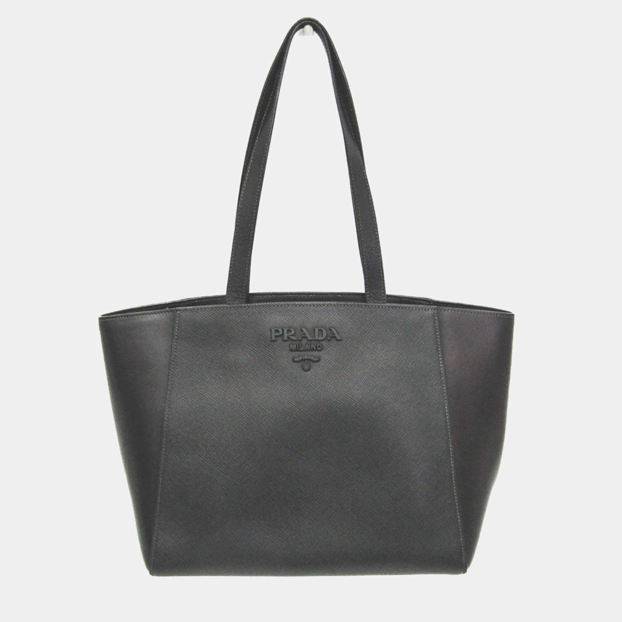 Prada Black Saffiano Leather Tote Bag