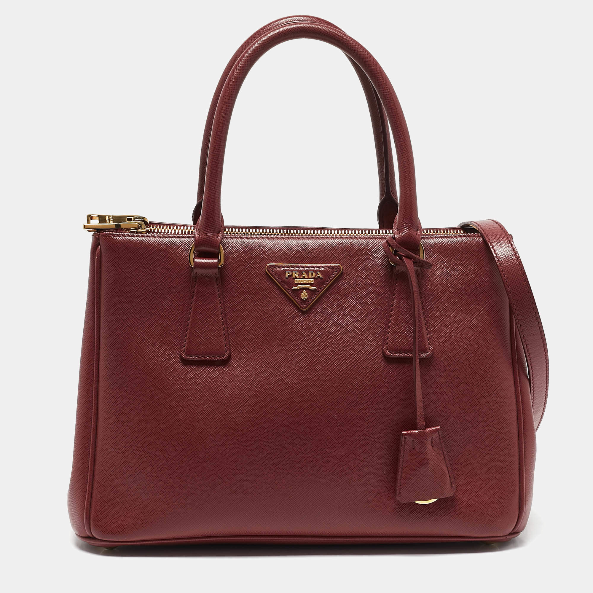 Prada Red Saffiano Leather Medium Galleria Tote