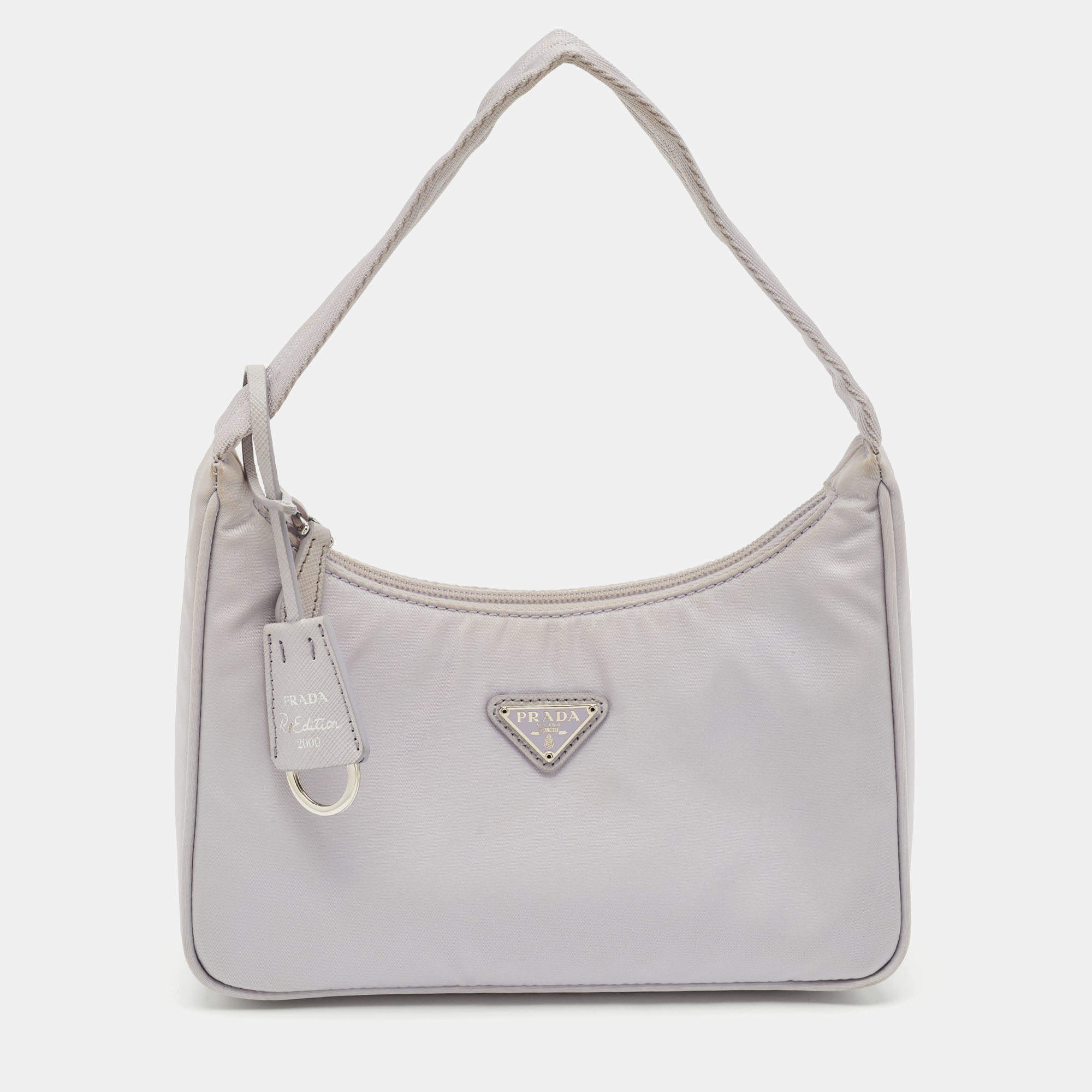 Prada Lilac Re-Nylon Re-Edition 2000 Baguette Bag