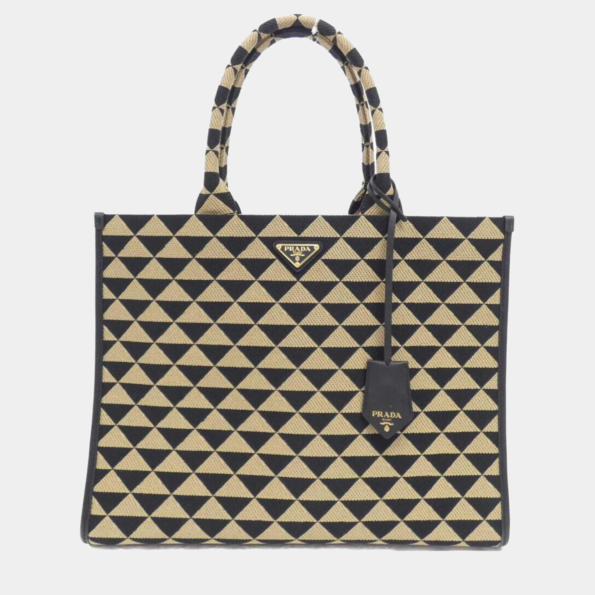 Prada Nero Jacquard Symbole Handbag
