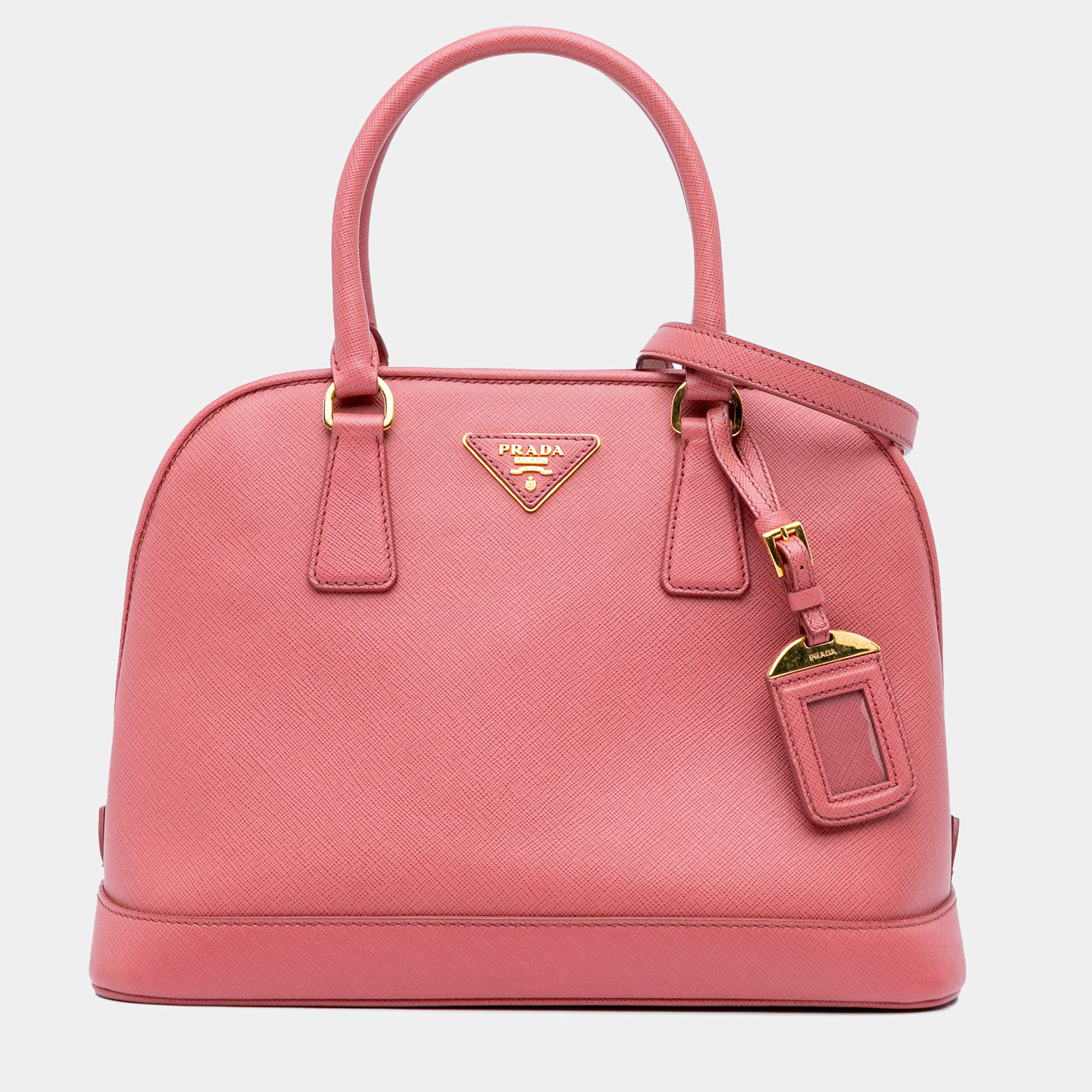 Prada Pink Medium Saffiano Lux Open Promenade Satchel