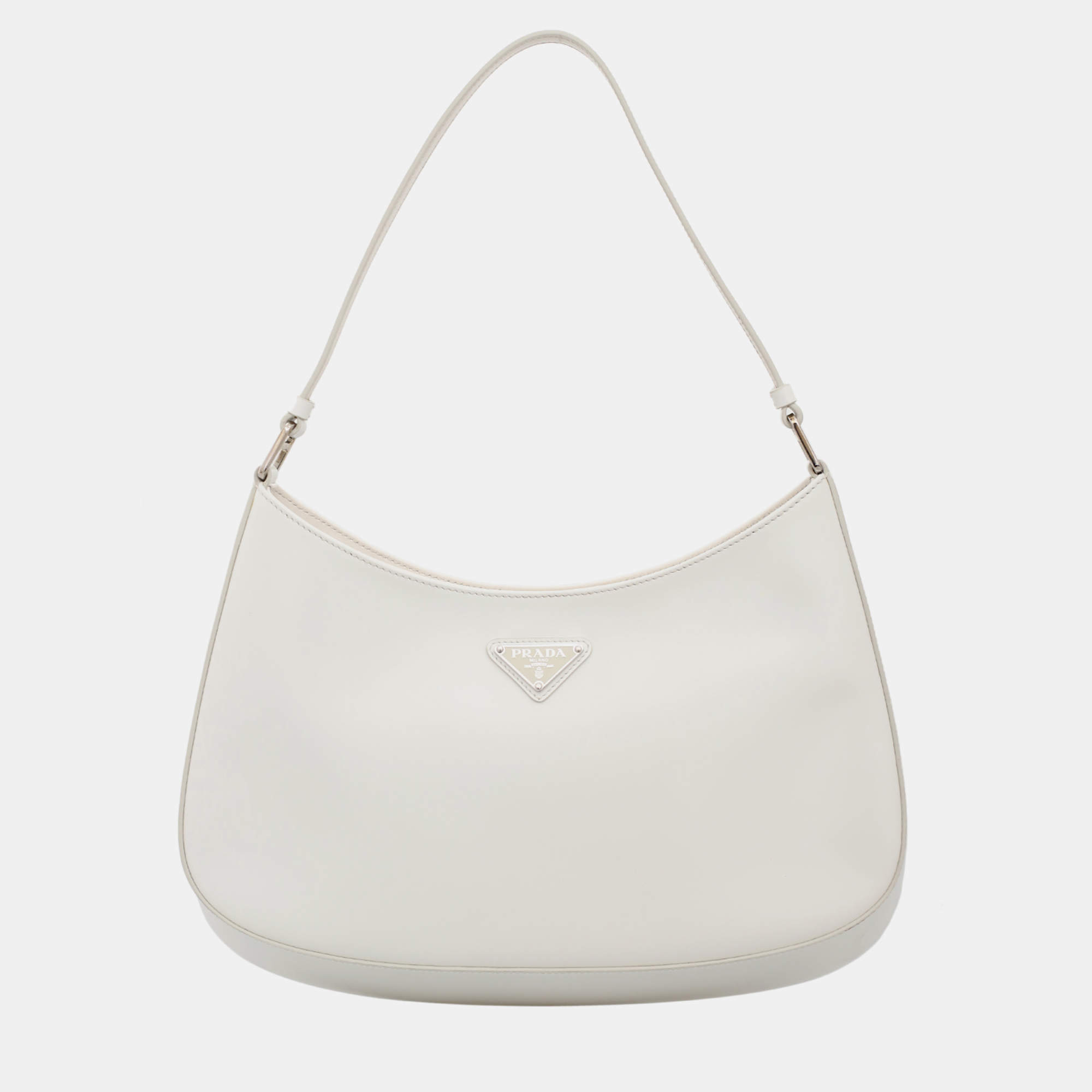 Pre Owned Prada Brushed Leather Cleo Bag