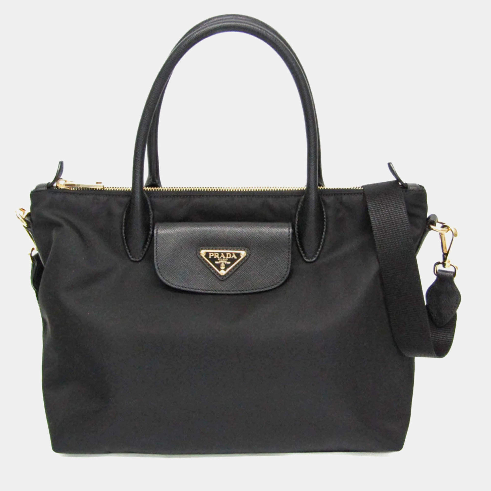Pre Owned Prada Black Nylon Shoulder Bag