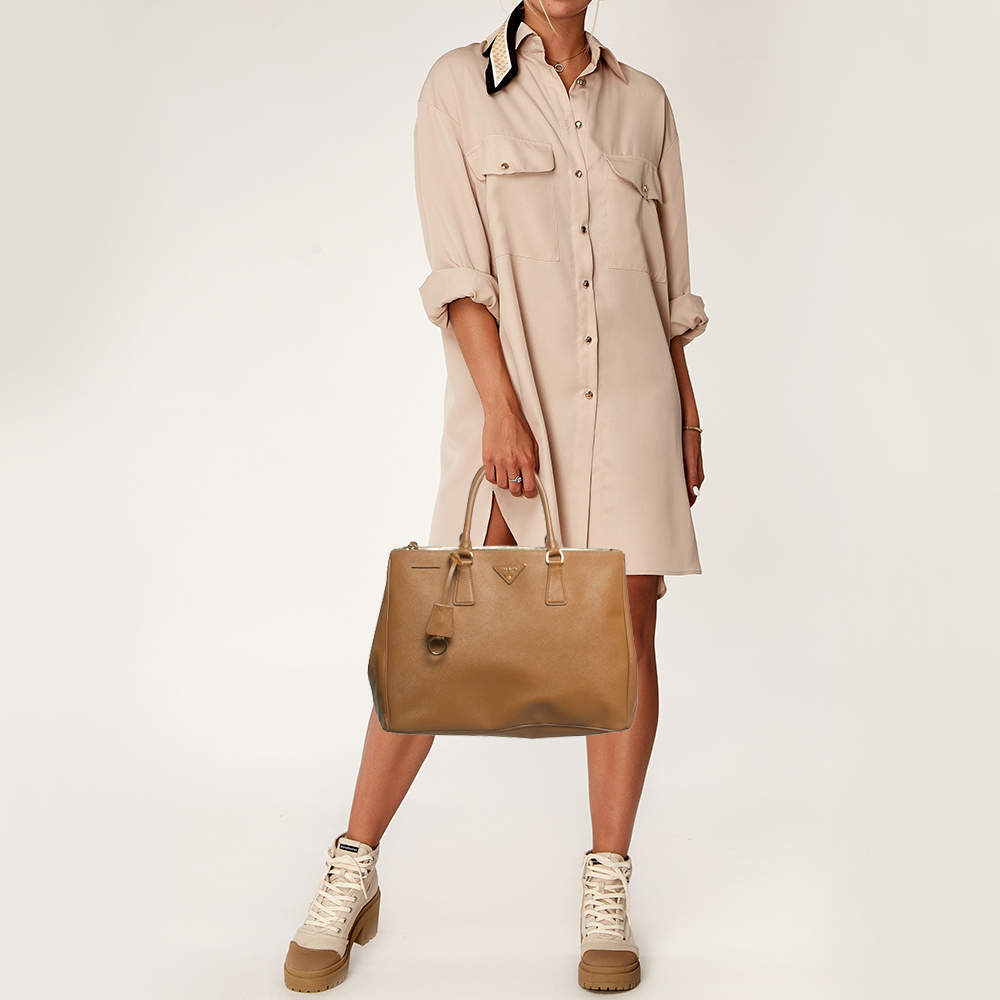 Prada Brown Glace Leather Tote Prada | TLC