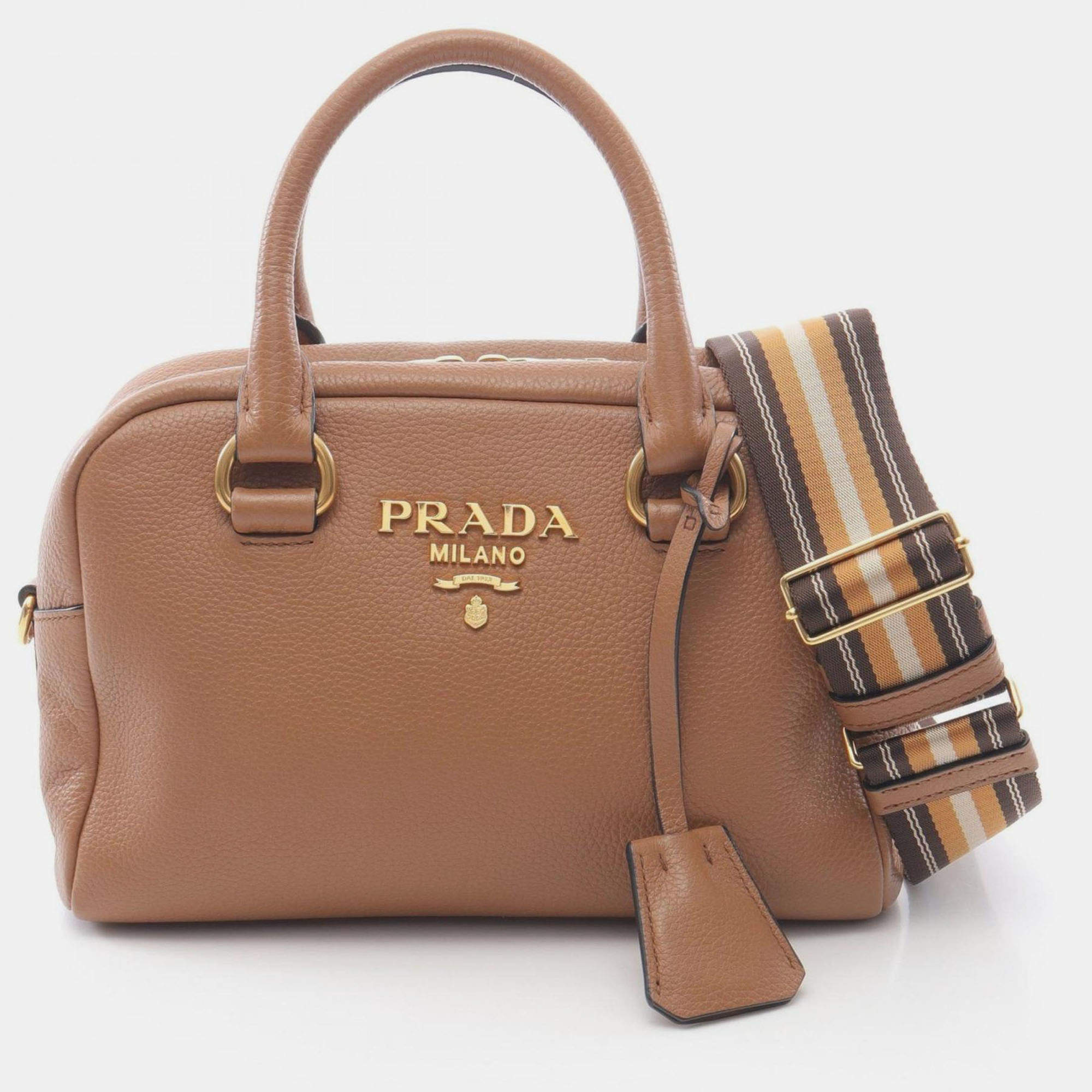 Pre Owned Prada Handbag Leather Brown