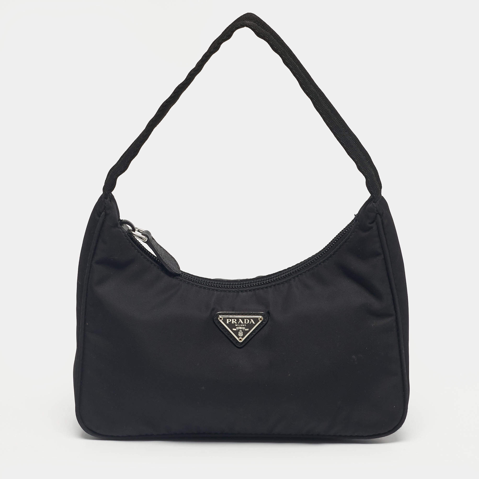 Pre Owned Prada Black Nylon Mini Re-Edition 2000 Bag