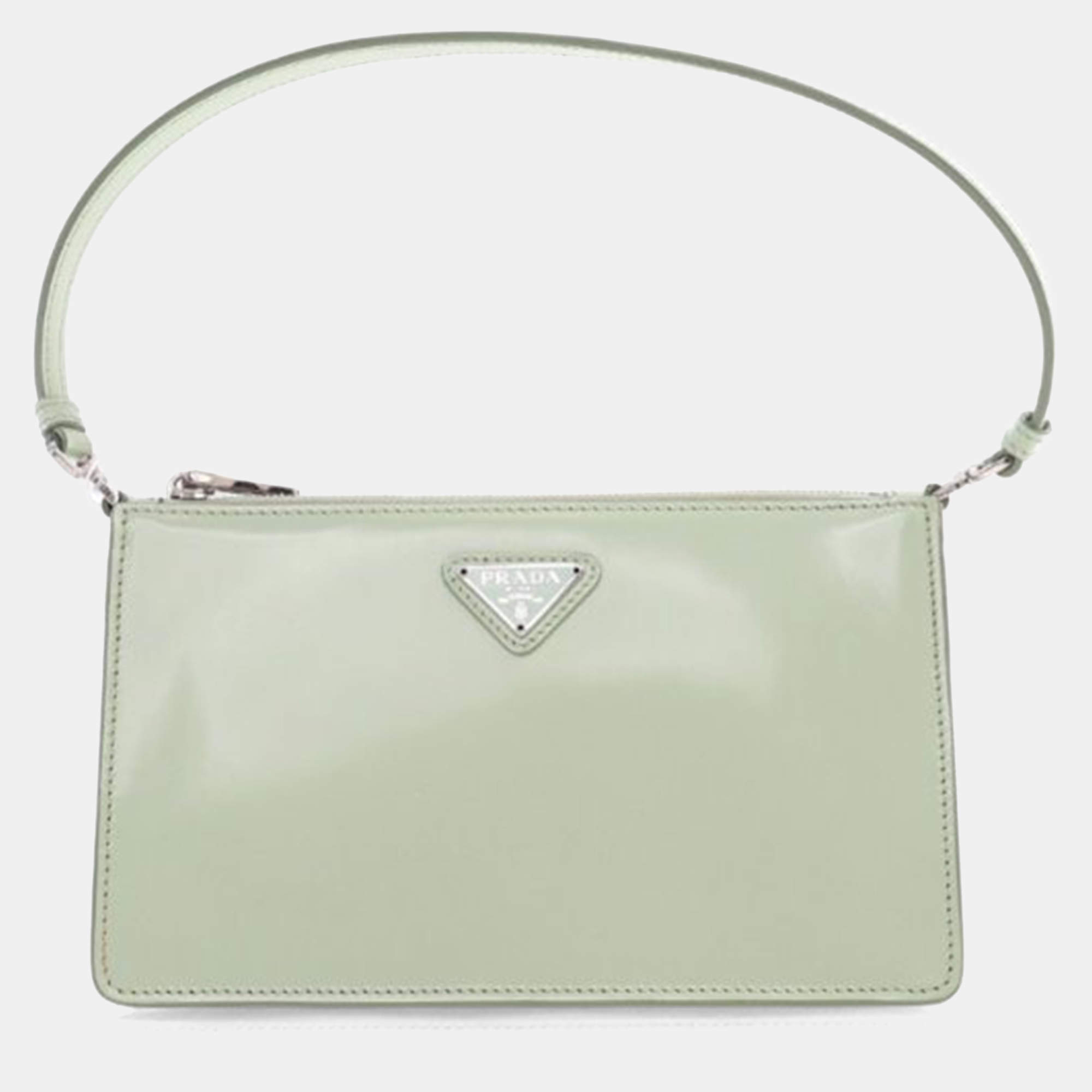Pre Owned Prada Mini Brushed Leather Spazzolato