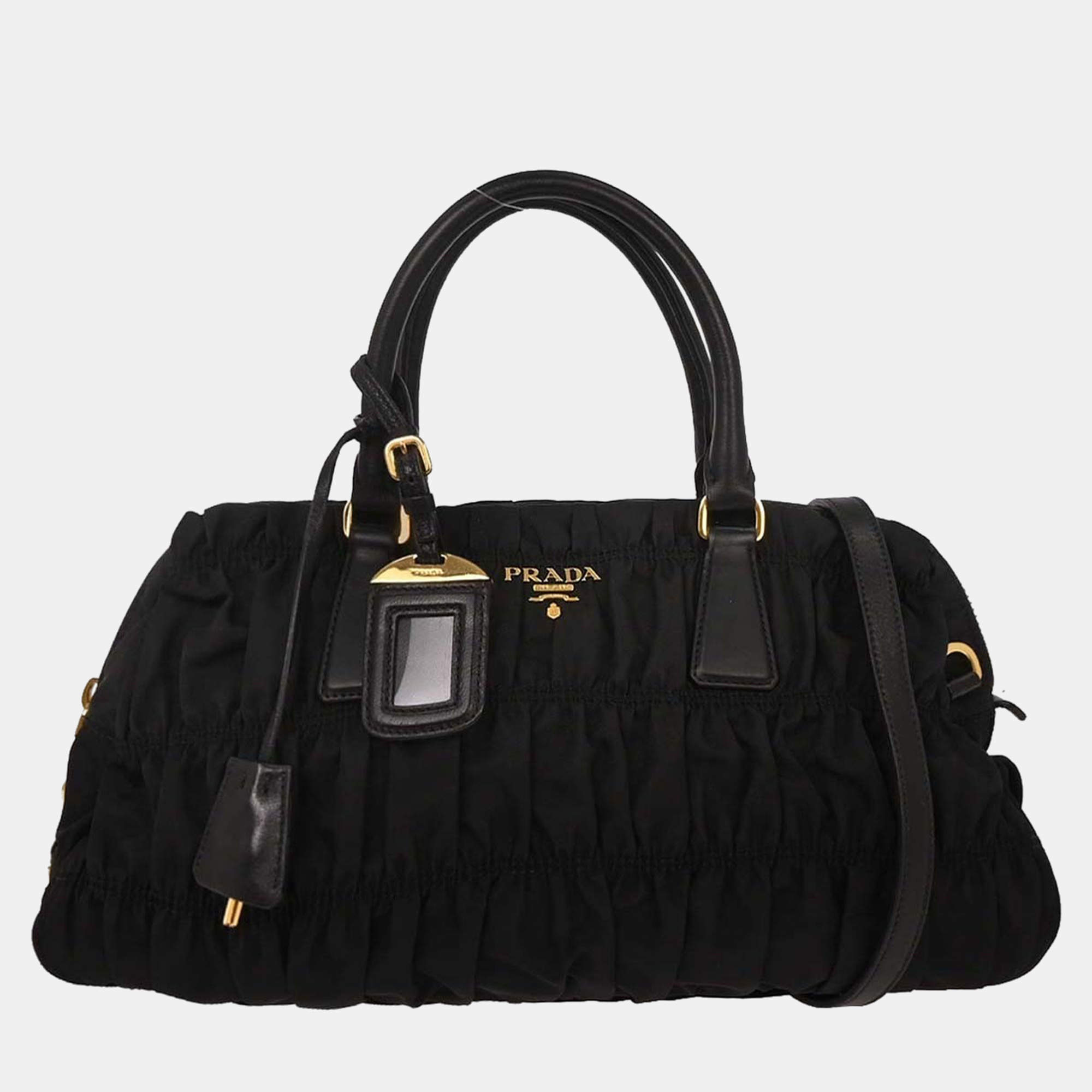 Pre Owned Prada Black Nylon Handbag