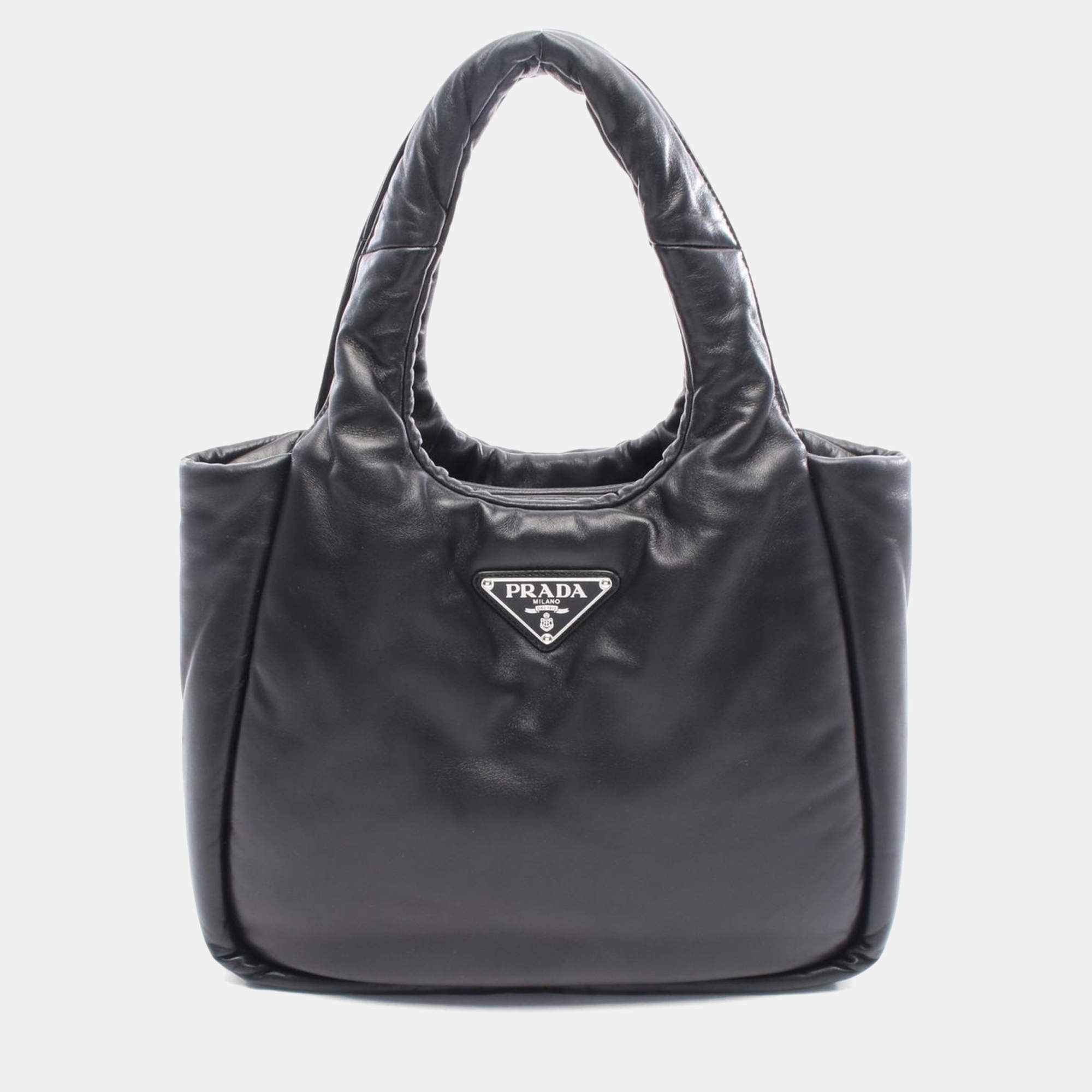 مملوكة مسبقًا Prada Soft Padded Black Leather Handbag