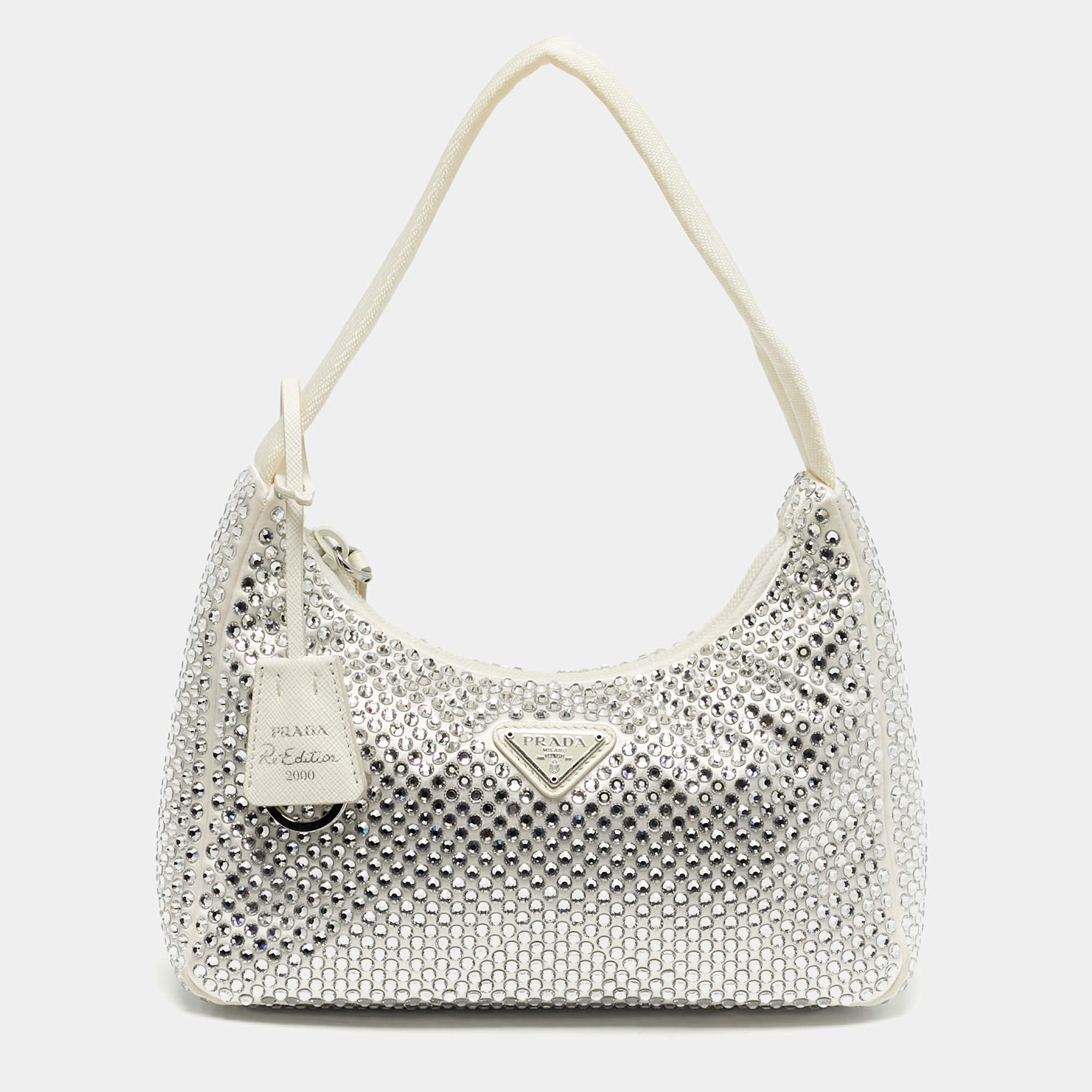 مملوكة مسبقًا حقيبة باغيت برادا نايلون مُعاد التدوير وردية ميني ري-إديشن 2000