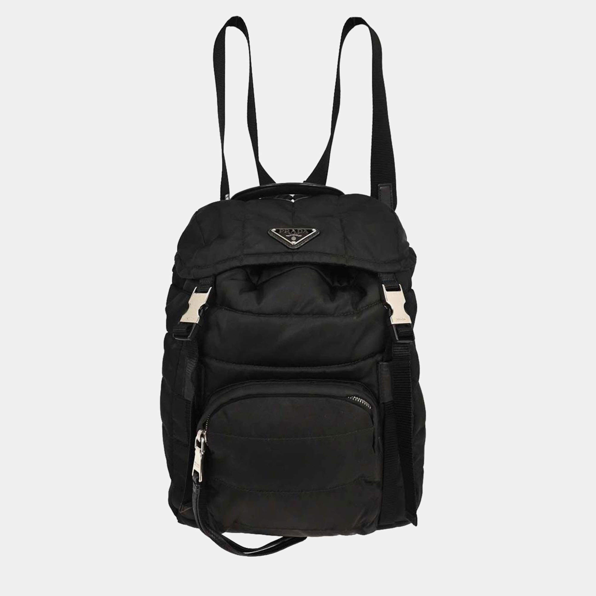 مملوكة مسبقًا Prada Black Nylon Backpack