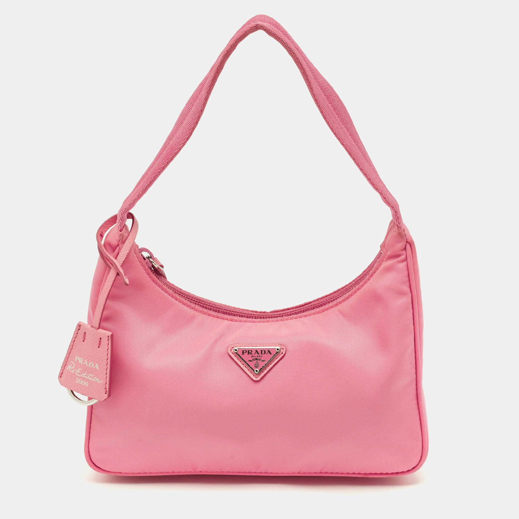 مملوكة مسبقًا Prada Re-Edition 2000 Pink Nylon Shoulder Bag