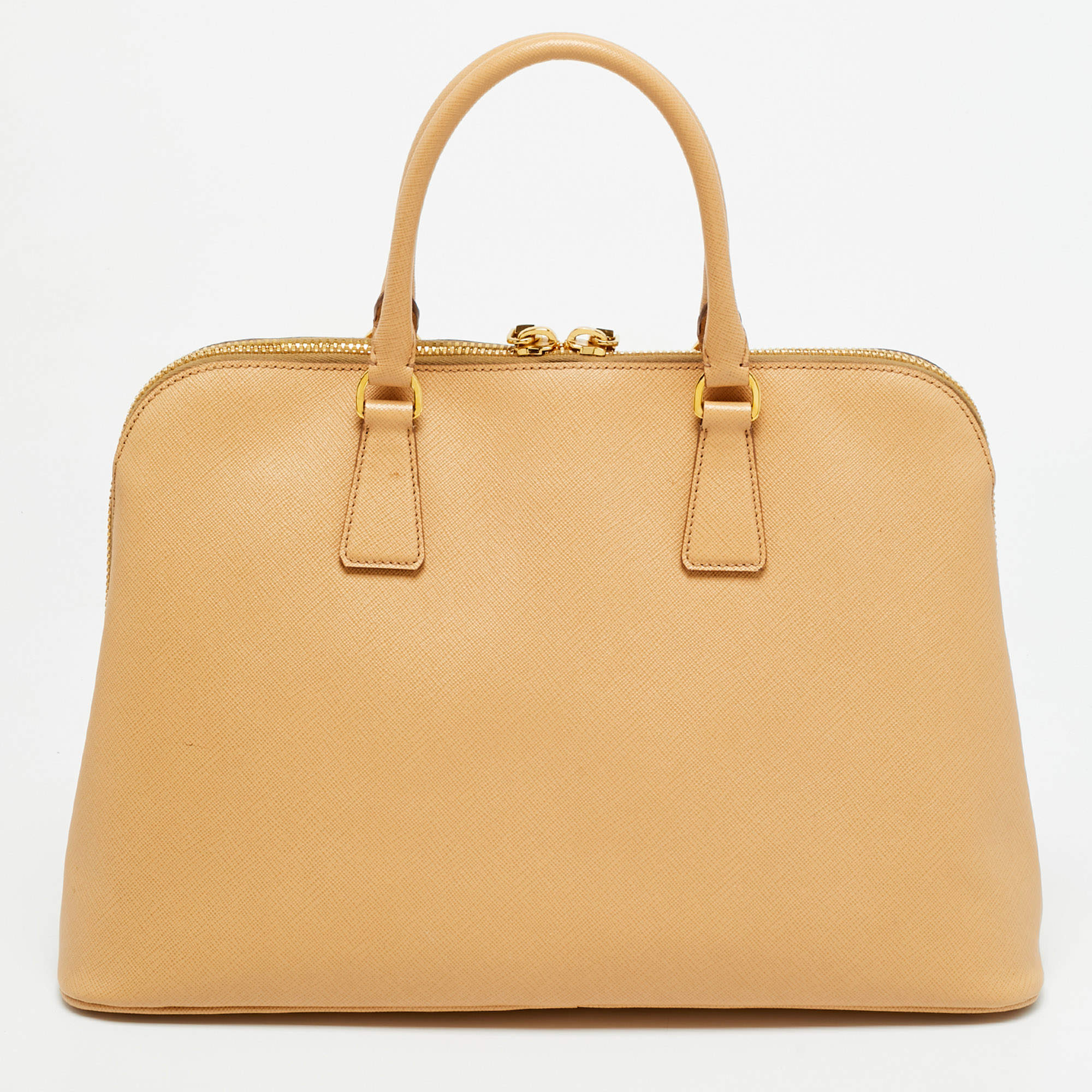 Prada Tan Saffiano Leather Medium Panier Top Handle Bag Prada | TLC US