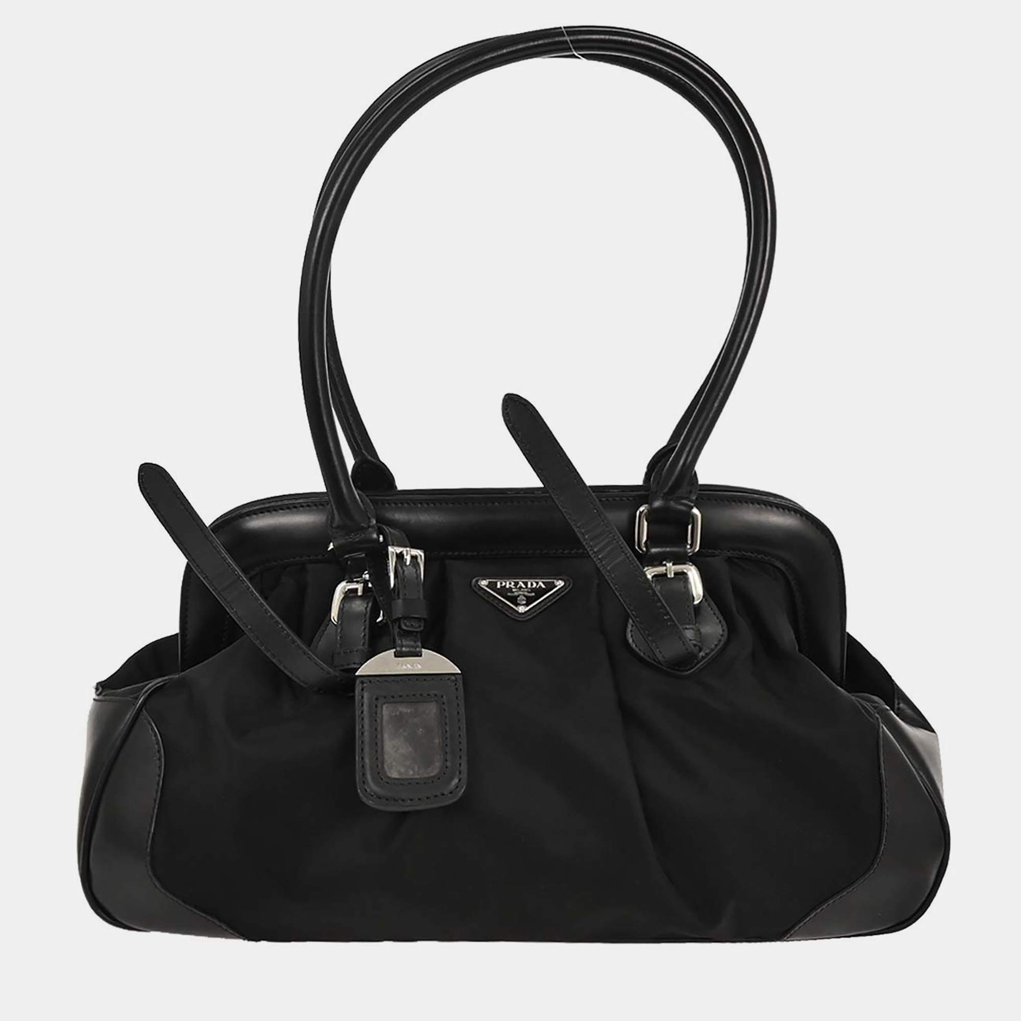 Pre Owned Prada Black Nylon Handbag