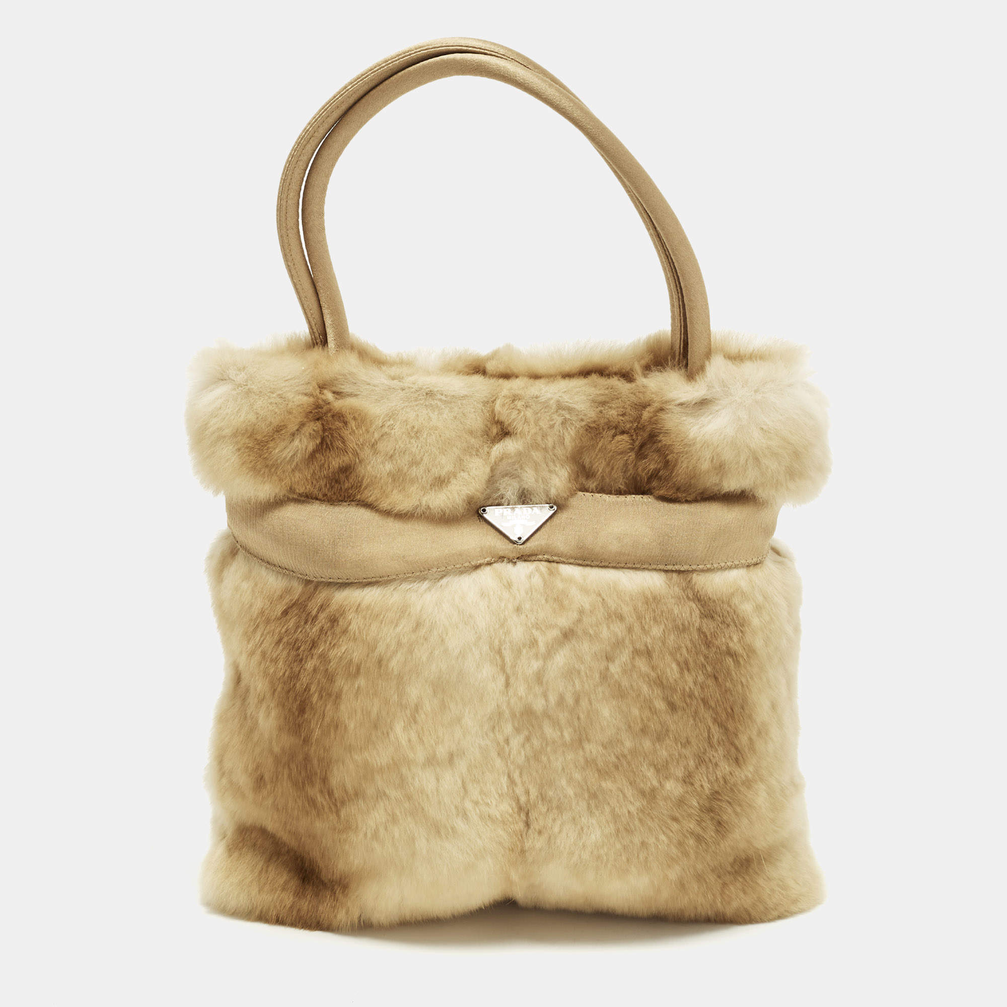 مملوكة مسبقًا حقيبة يد برادا فرو بيج بشعار