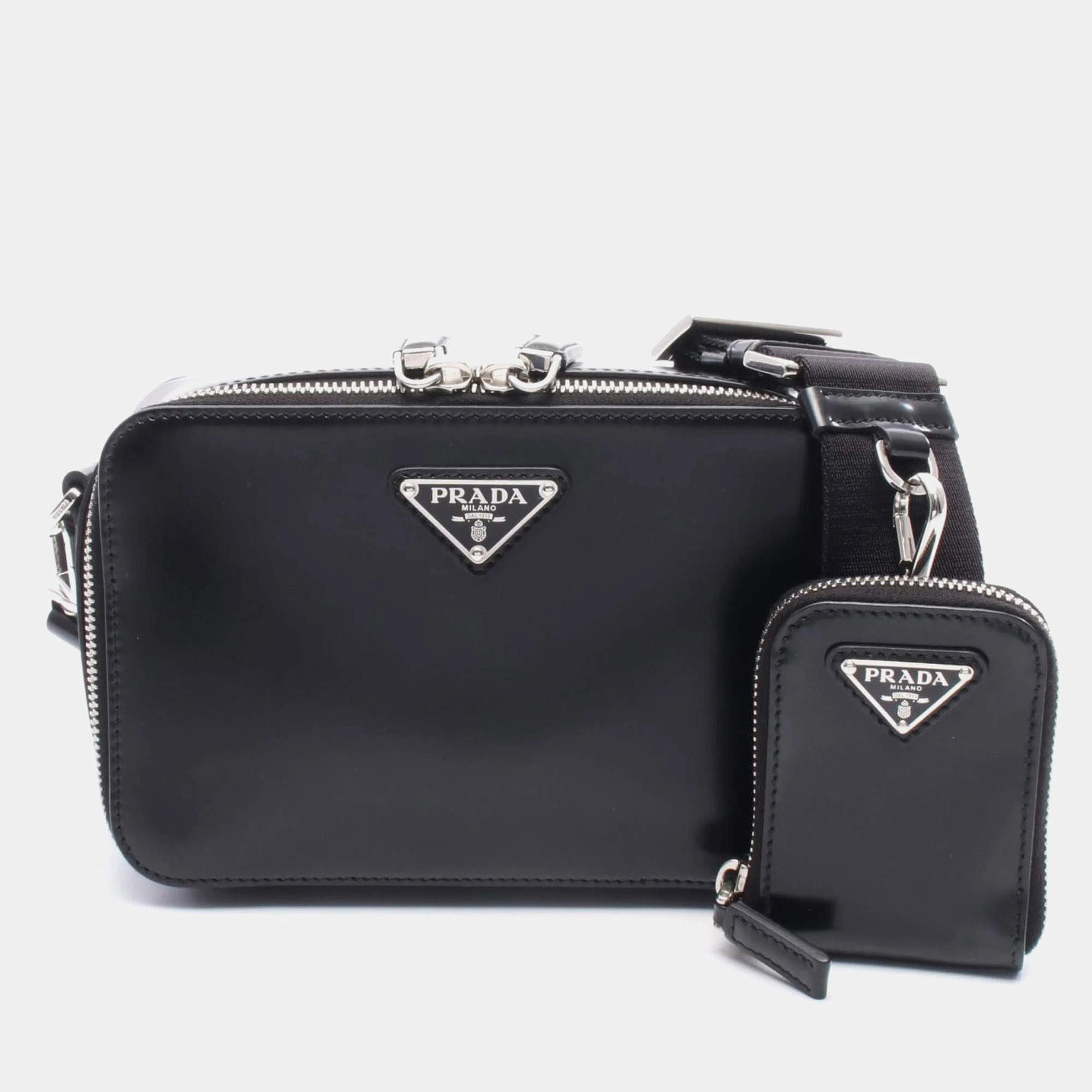 مملوكة مسبقًا Prada Prada Shoulder Bag Leather Black