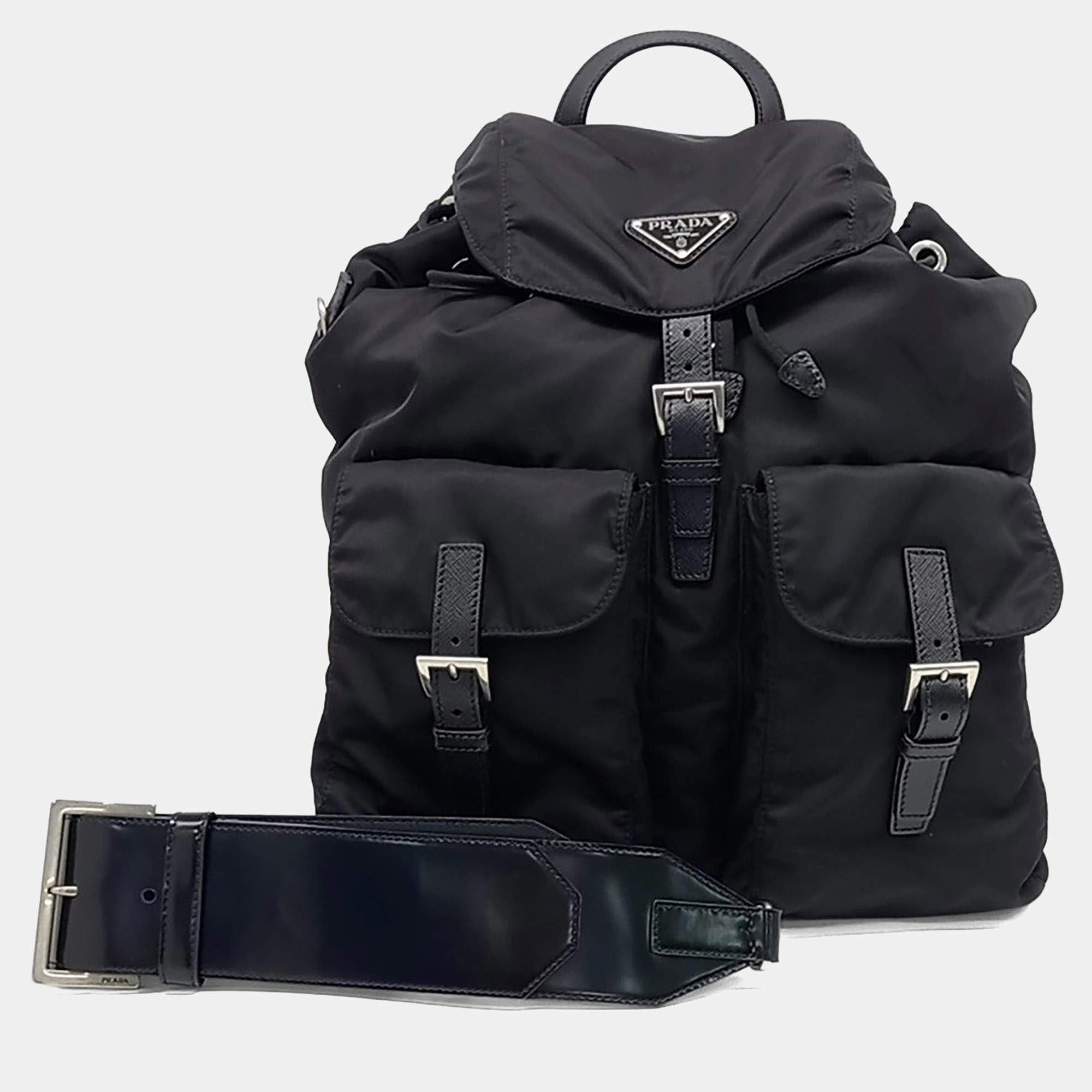 Pre Owned حقيبة ظهر برادا نايلون معاد تدويره