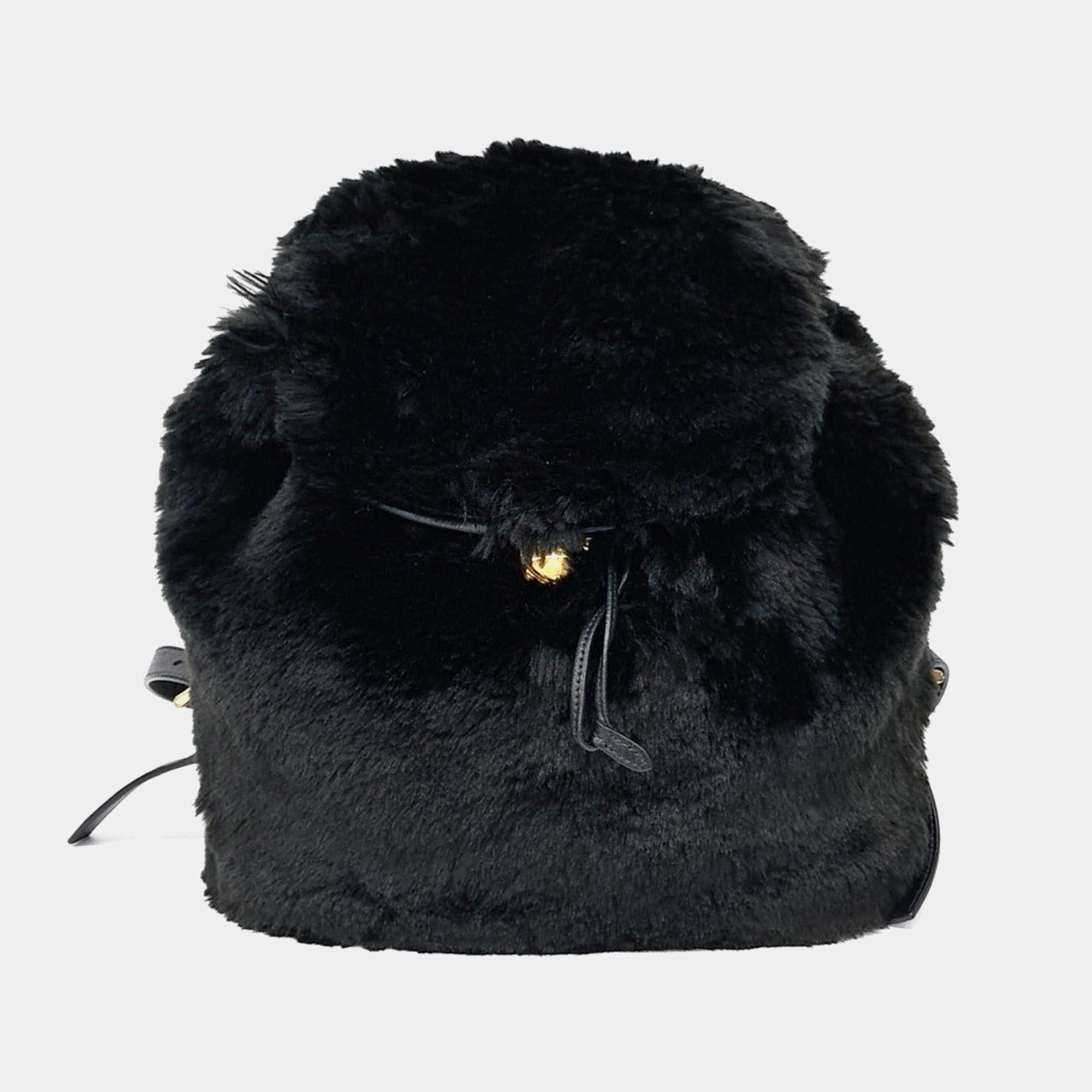 Pre Owned Prada shearling backpack