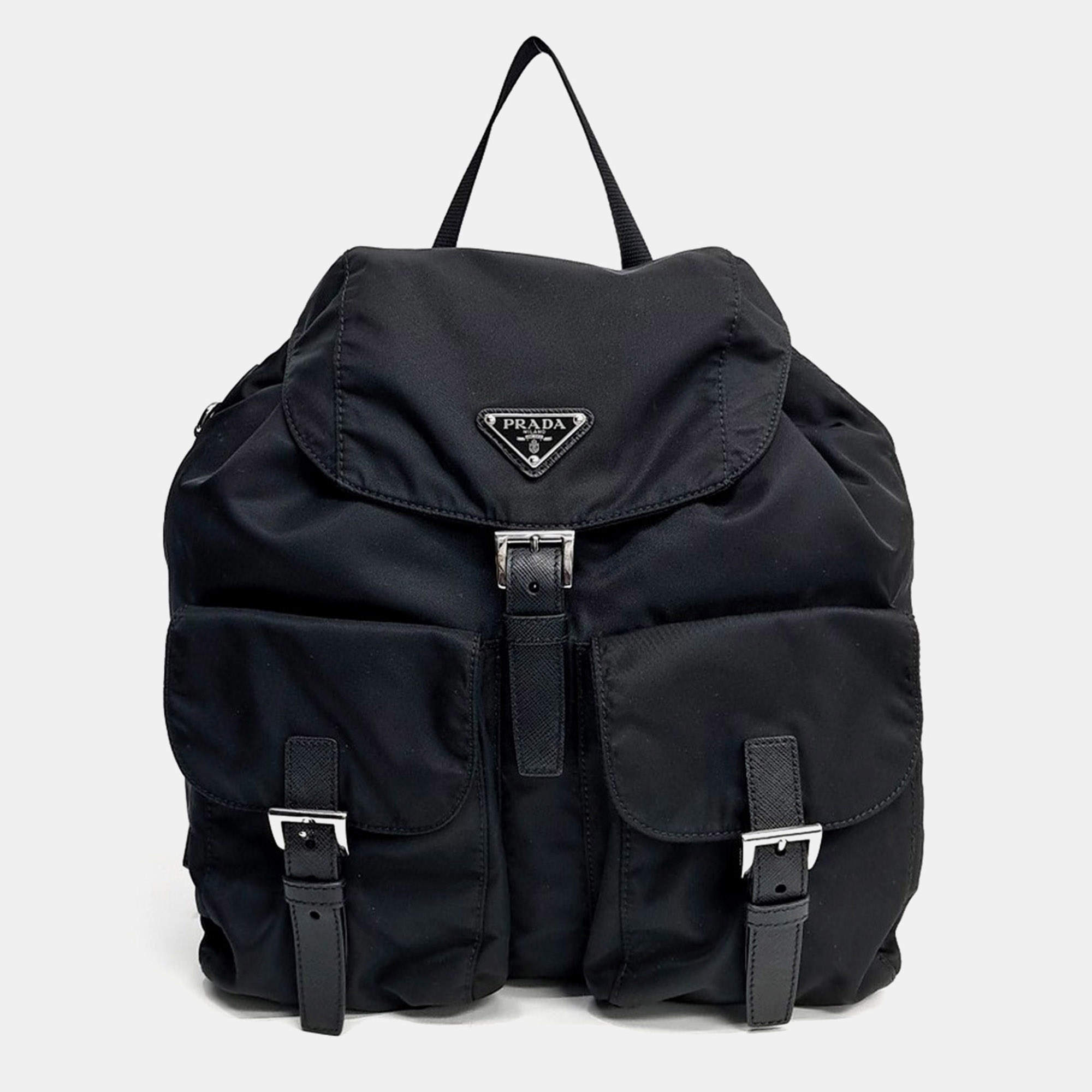 Pre Owned Prada Re-Nylon Two-Pocket Backpack