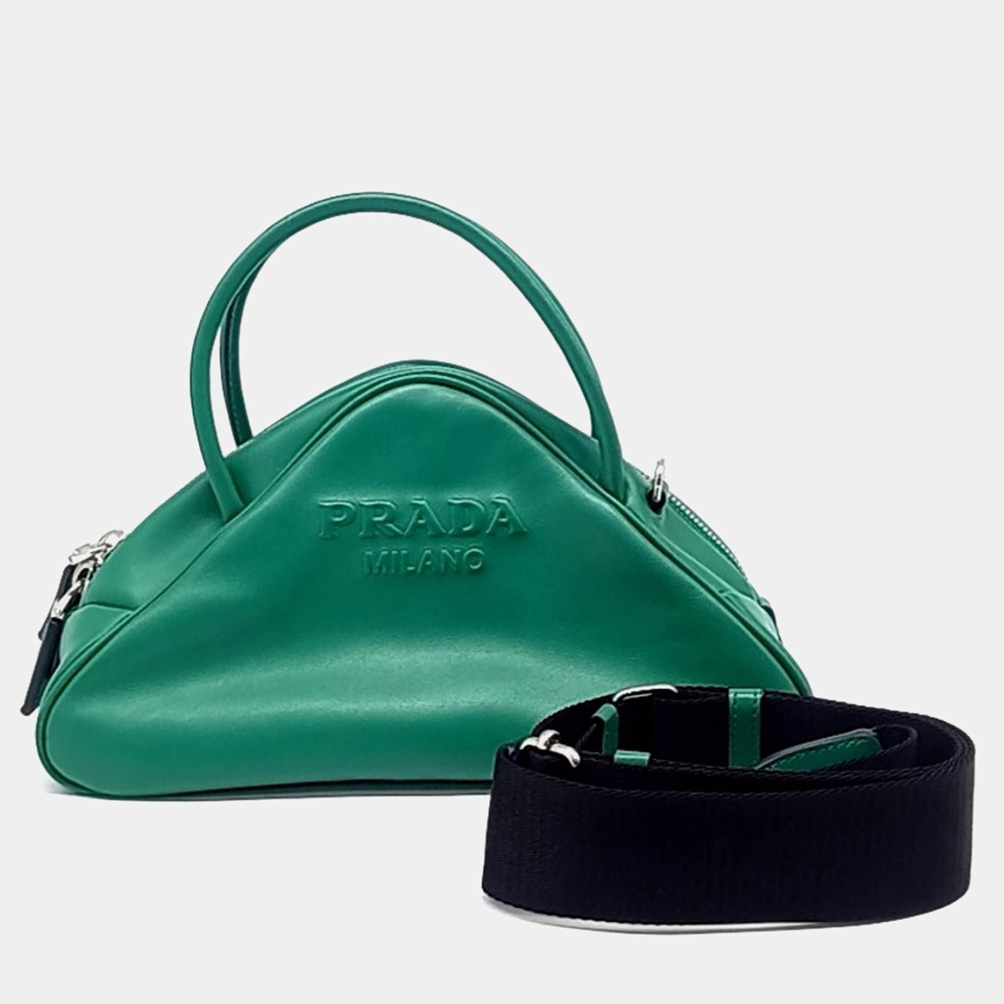 Pre Owned Prada Triangle Top Handle Bag
