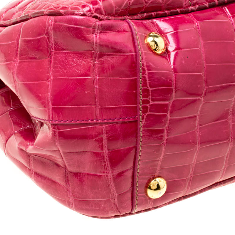 Prada Pink Crocodile Frame Top Handle Bag Prada | TLC