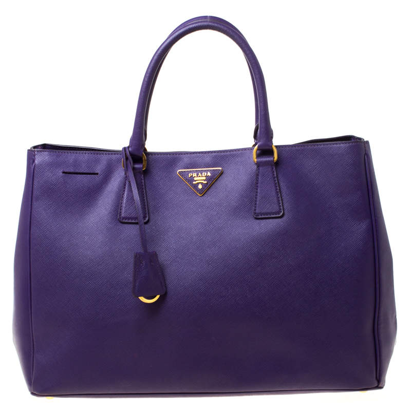 Prada Purple Saffiano Leather Medium Lux Tote Prada | TLC