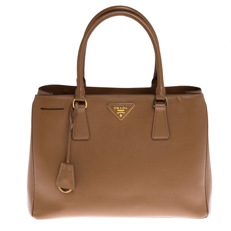 prada saffiano caramel