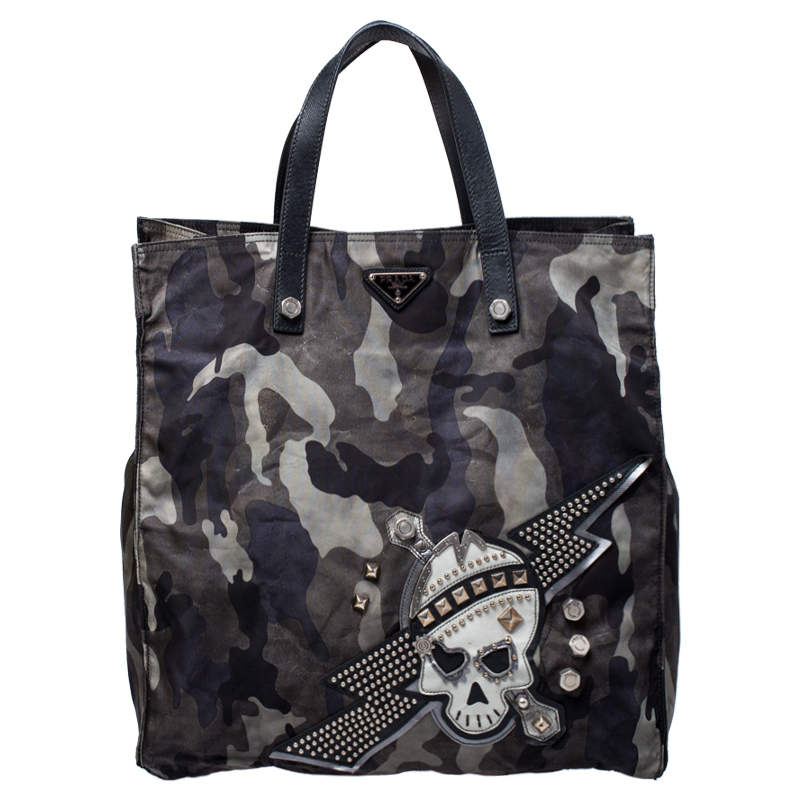 prada camouflage tote