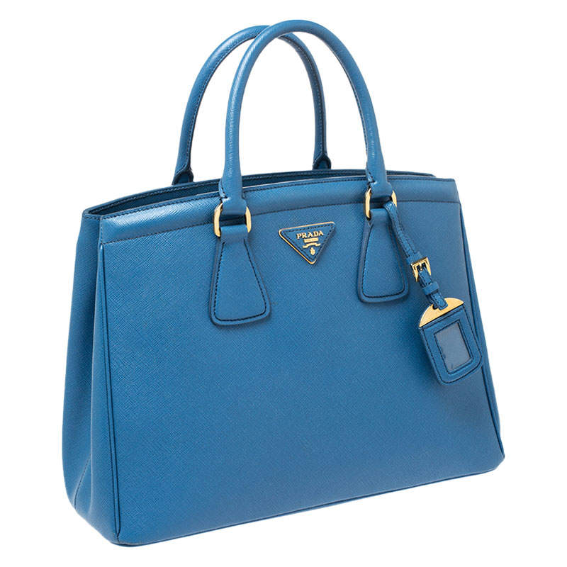 prada blue tote