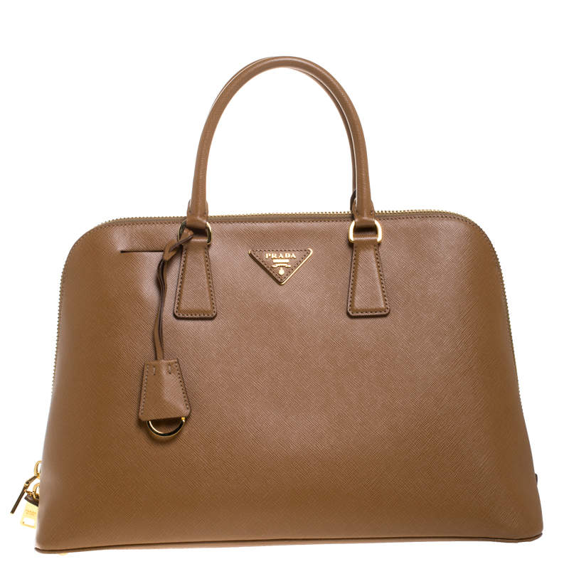 prada saffiano caramel