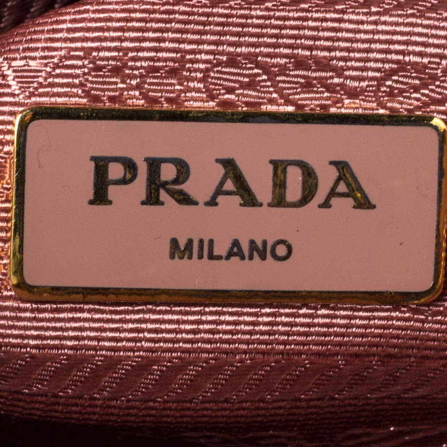 Prada Light Pink Saffiano Leather Small Promenade Satchel at 1stDibs