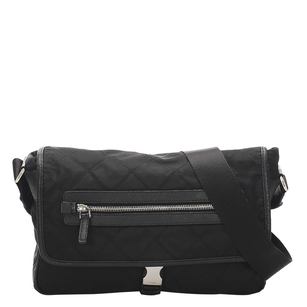 Prada Black Quilted Tessuto Nylon Crossbody Bag Prada | TLC