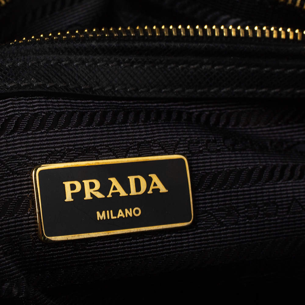 Prada Promenade Handbag Saffiano Leather Small Black 3914944