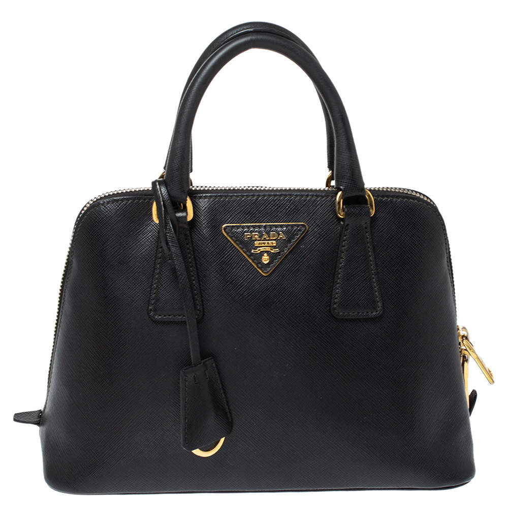 Pre Owned Prada Black Saffiano Lux Leather Small Promenade Crossbody Bag