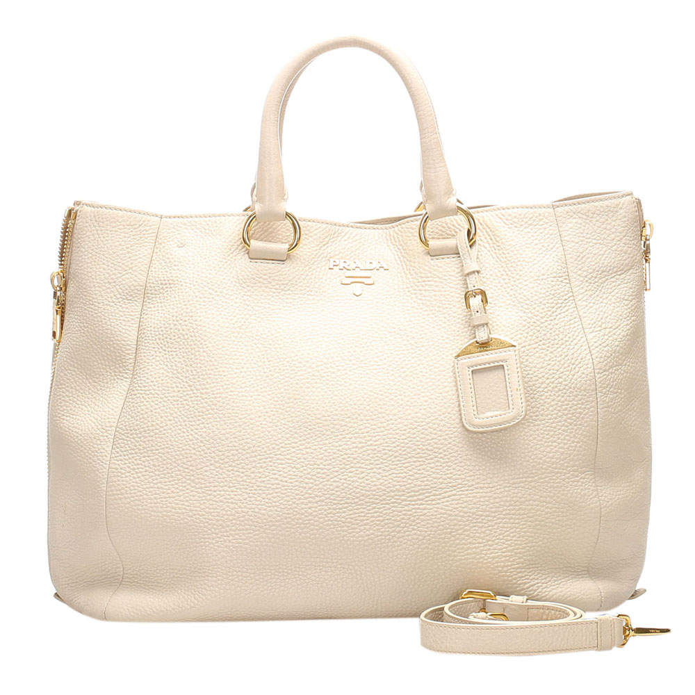 prada white tote