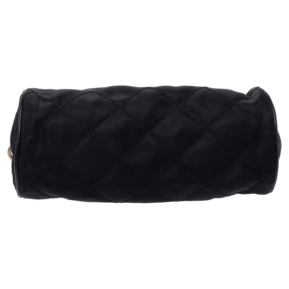 Prada Quilted Nylon Barrel Clutch Bag Prada