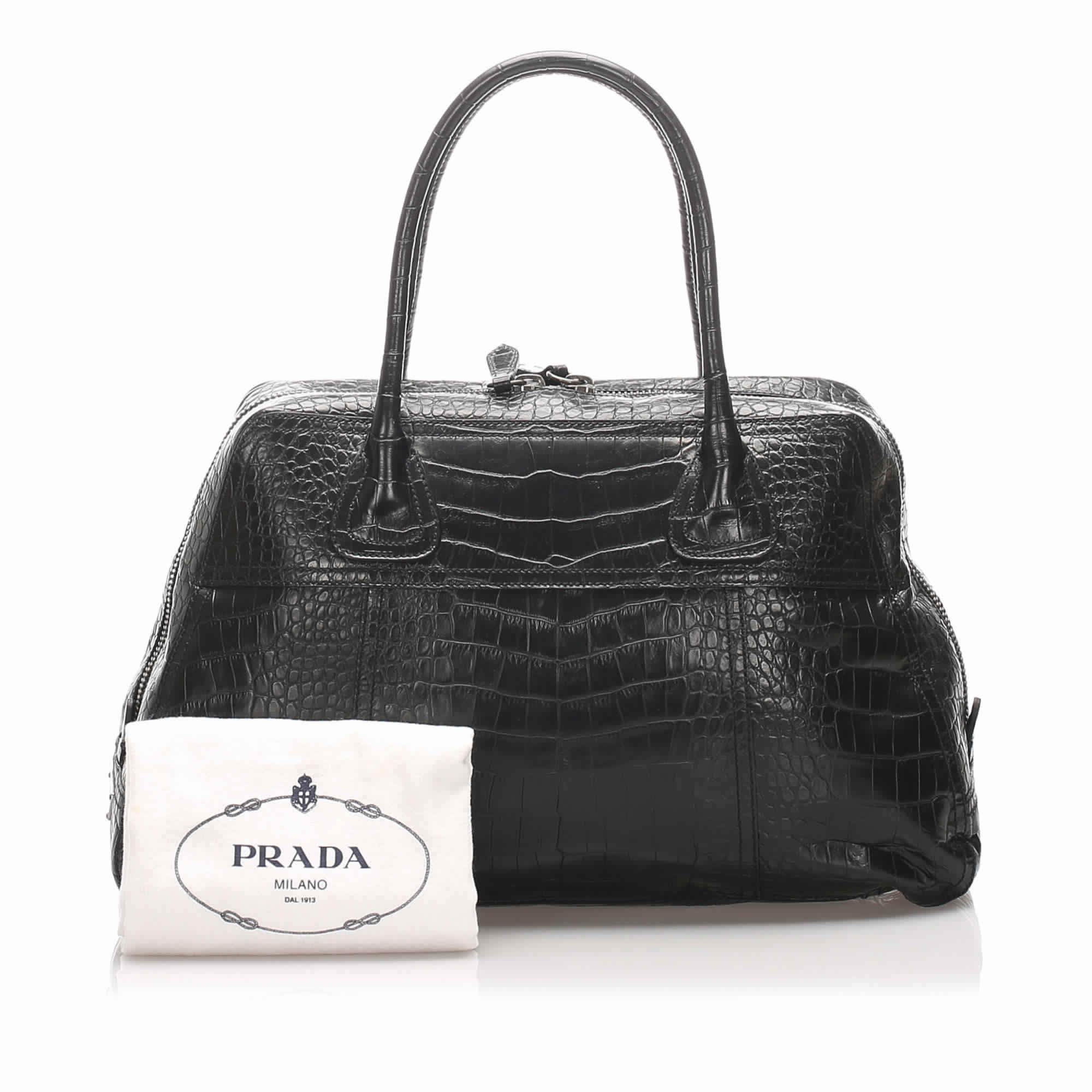 prada embossed leather bag